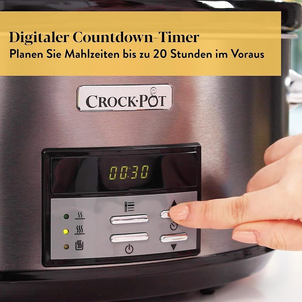 Crock-Pot Schongarer Digital-Schongarer Slow Cooker, 7,5 l [CSC063X]