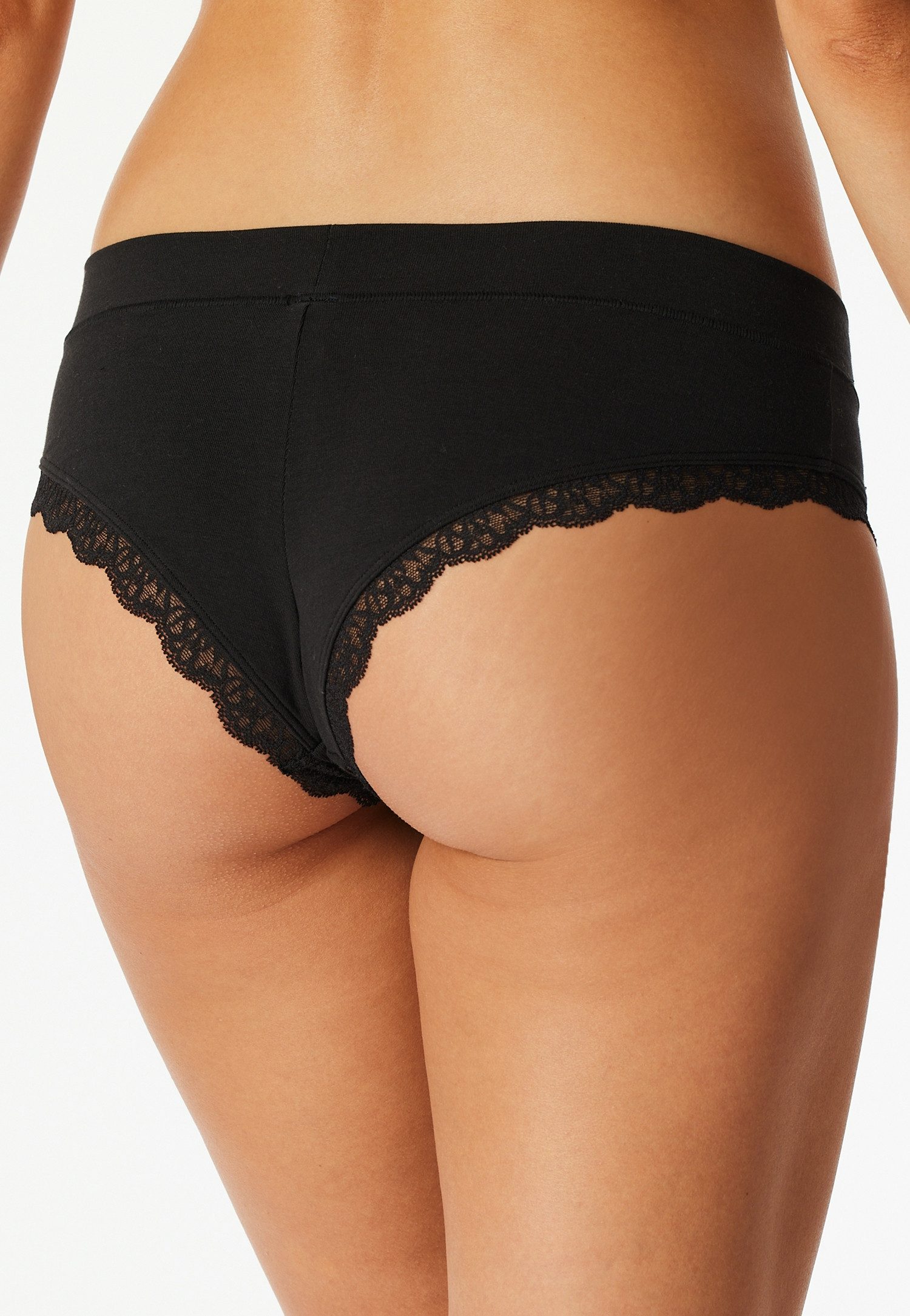 Schiesser Brasilslip Unique Cotton feine Spitze an den Beinausschnittten