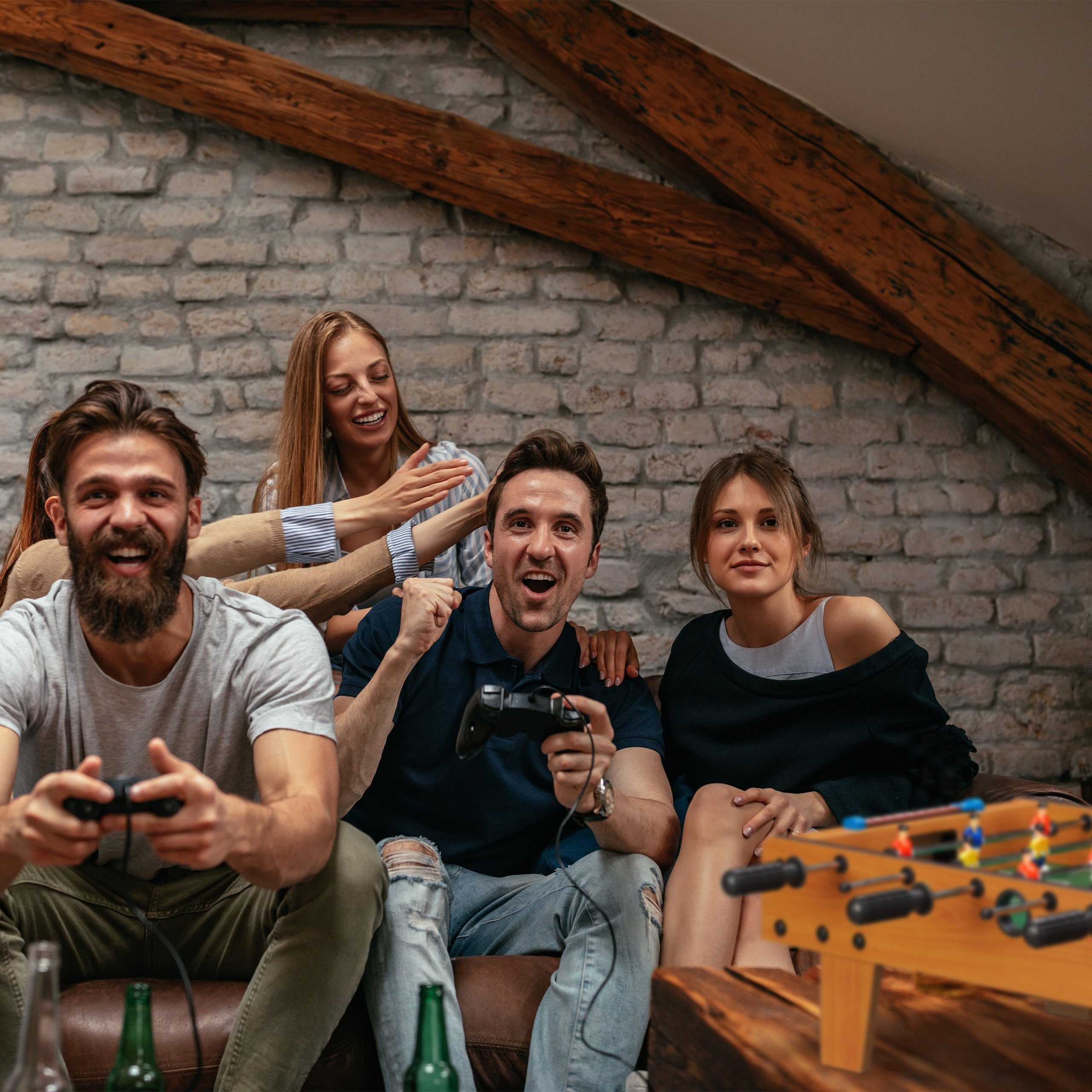 relaxdays Tischfußballspiel Tischkicker