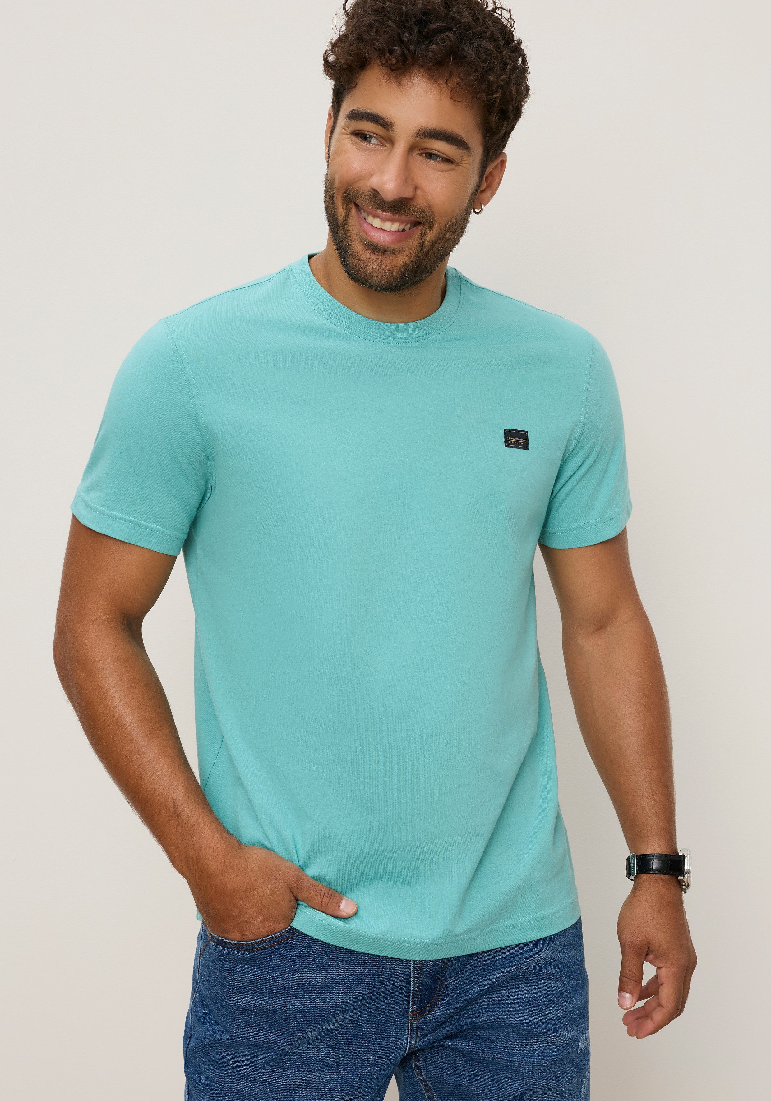 Bruno Banani T-Shirt Doppelpack (Set, 2-tlg) Komfortable modern Basic-Shirts im praktischen 2er-Pack