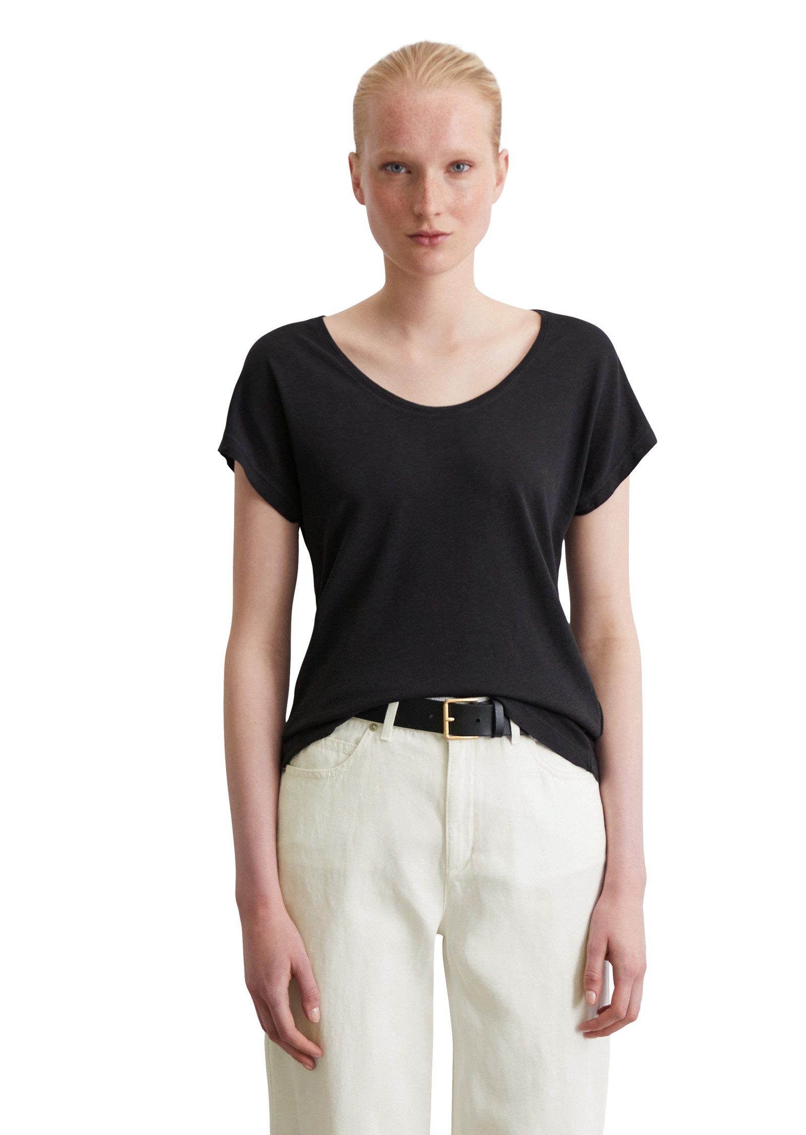 Marc O'Polo T-Shirt aus Viskose-Organic-Cotton-Mix günstig online kaufen