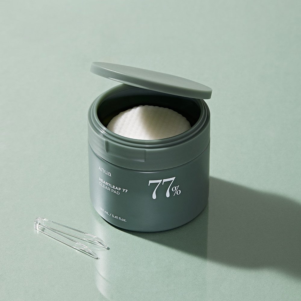 Anua Toner HEARTLEAF 77% CLEAR PAD, entzündungshemmende + beruhigende Wirkung