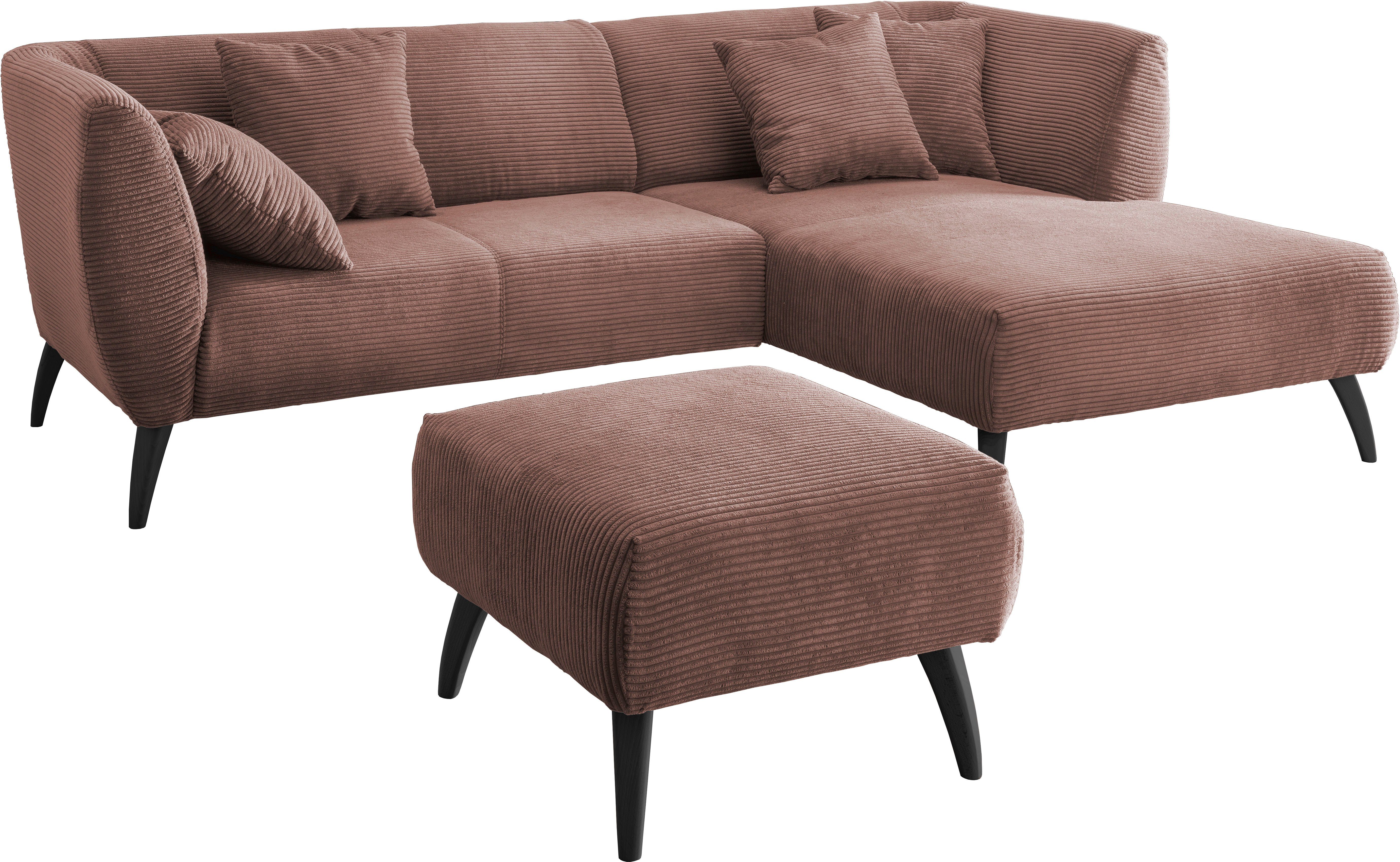 INOSIGN Ecksofa Colori L-Form, Holzfußfarbe wählbar, günstig online kaufen