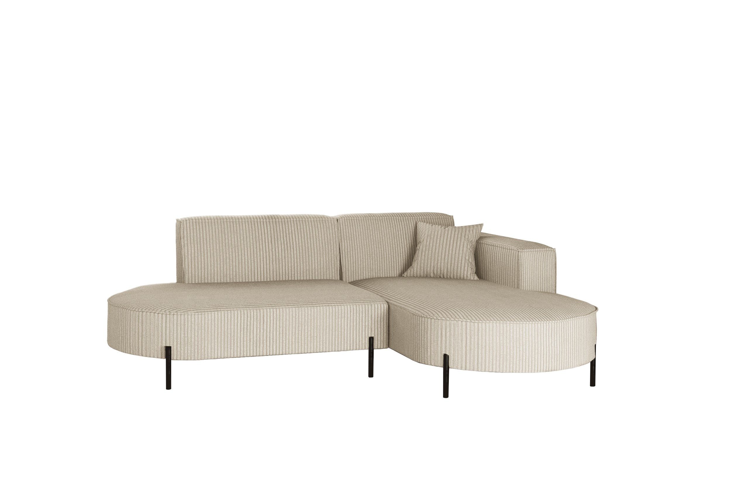 Kaiser Möbel Ecksofa Sofa L-Form Designer Modena Rein stoff Noel, Quelle, P günstig online kaufen