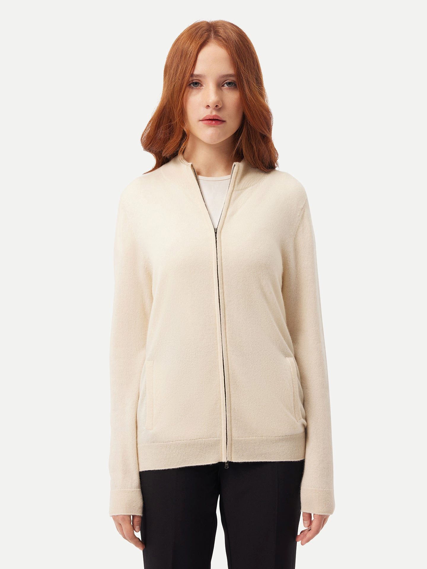 GOBI Cashmere Cardigan Naturfarbe Kaschmirstrickjacke mit günstig online kaufen