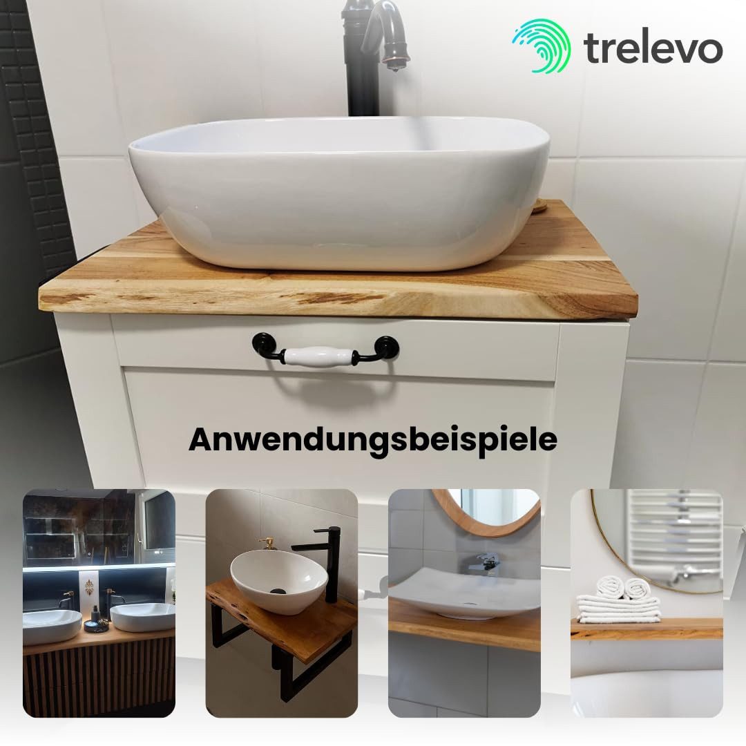 Trelevo® Unterschrank Waschtischplatte 60x40 cm, Akazie günstig online kaufen