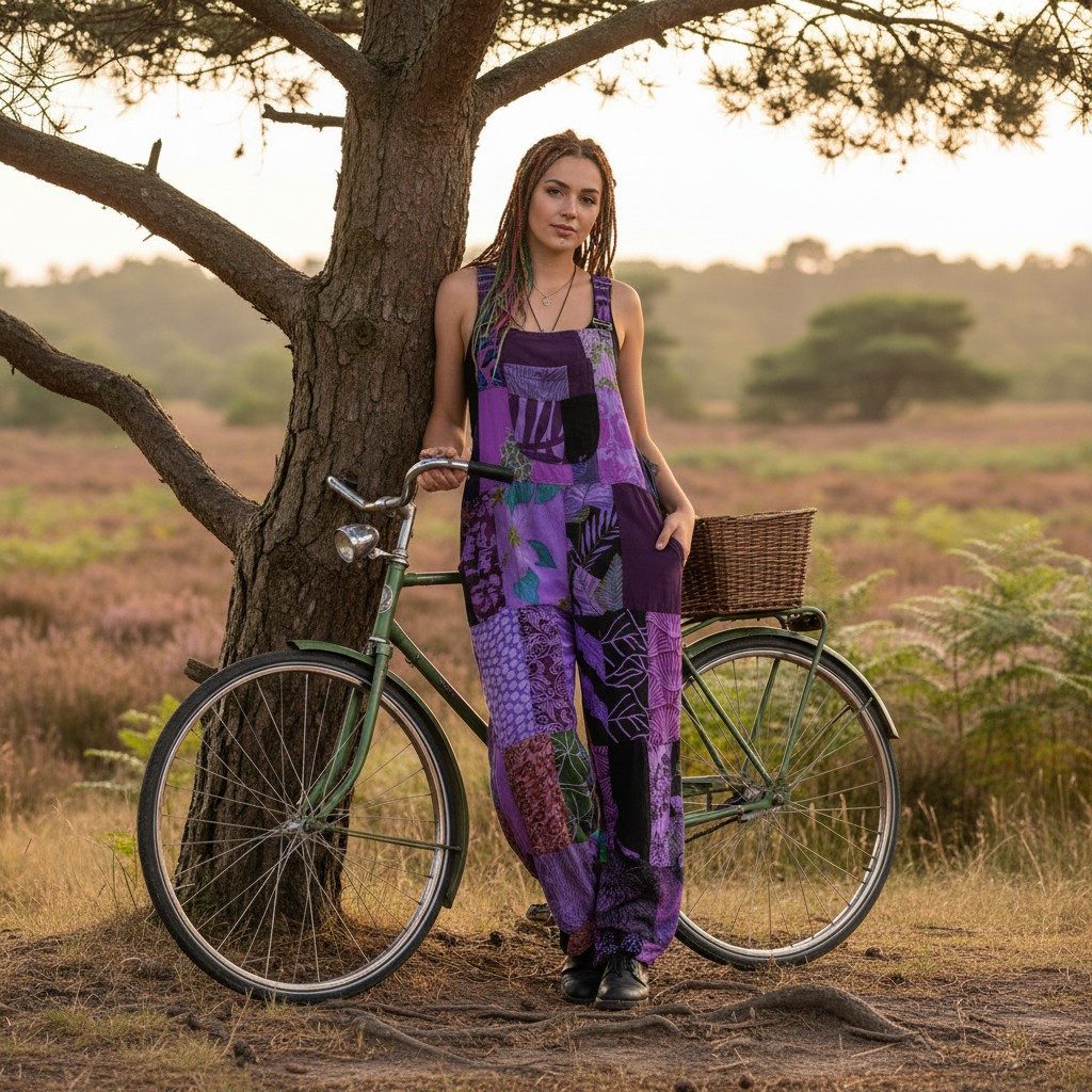 Guru-Shop Relaxhose Patchwork Latzhose, upcycling Sommerjumpsuite -.. alter günstig online kaufen
