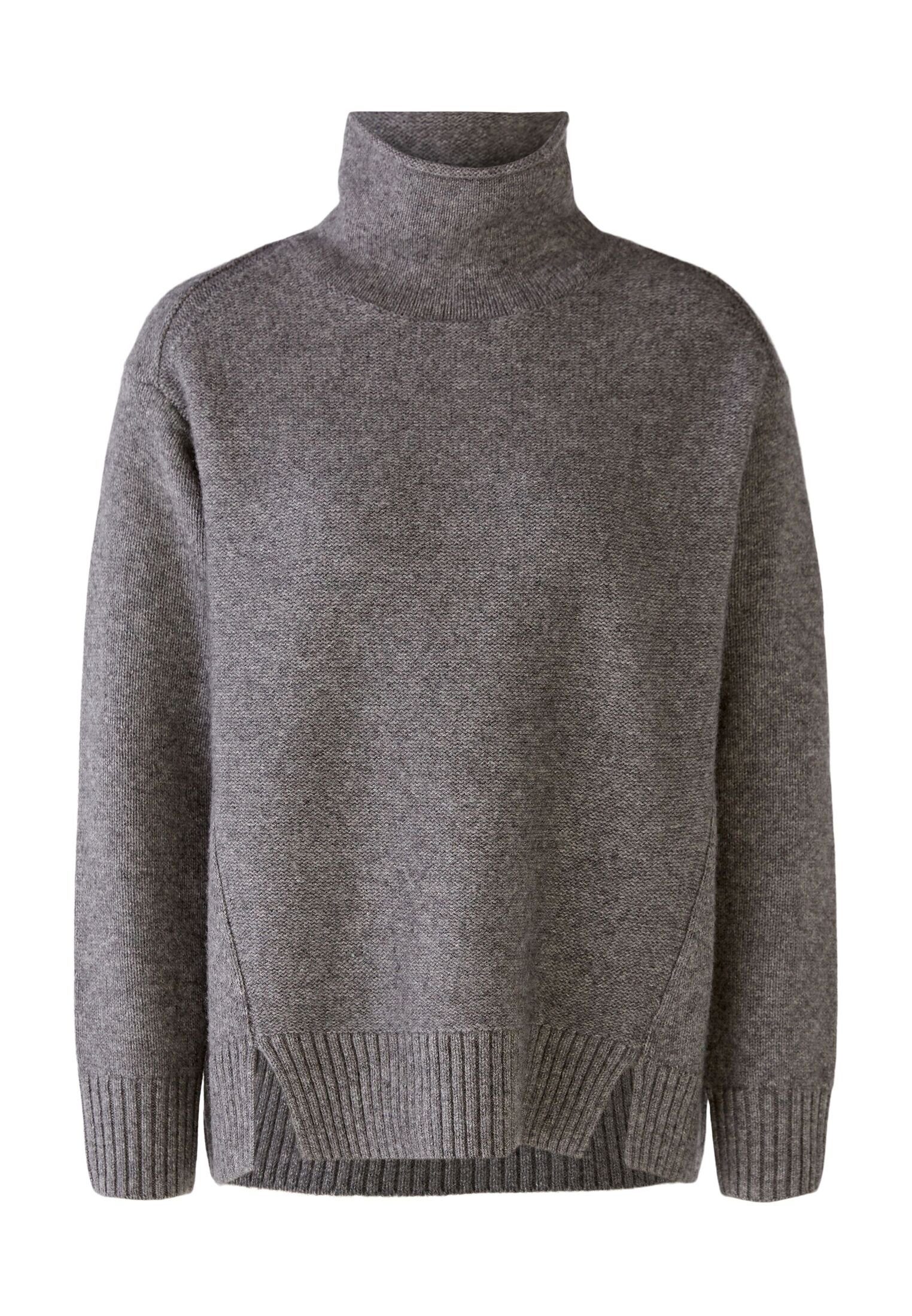 Oui Strickpullover Pullover Wollmischung grey