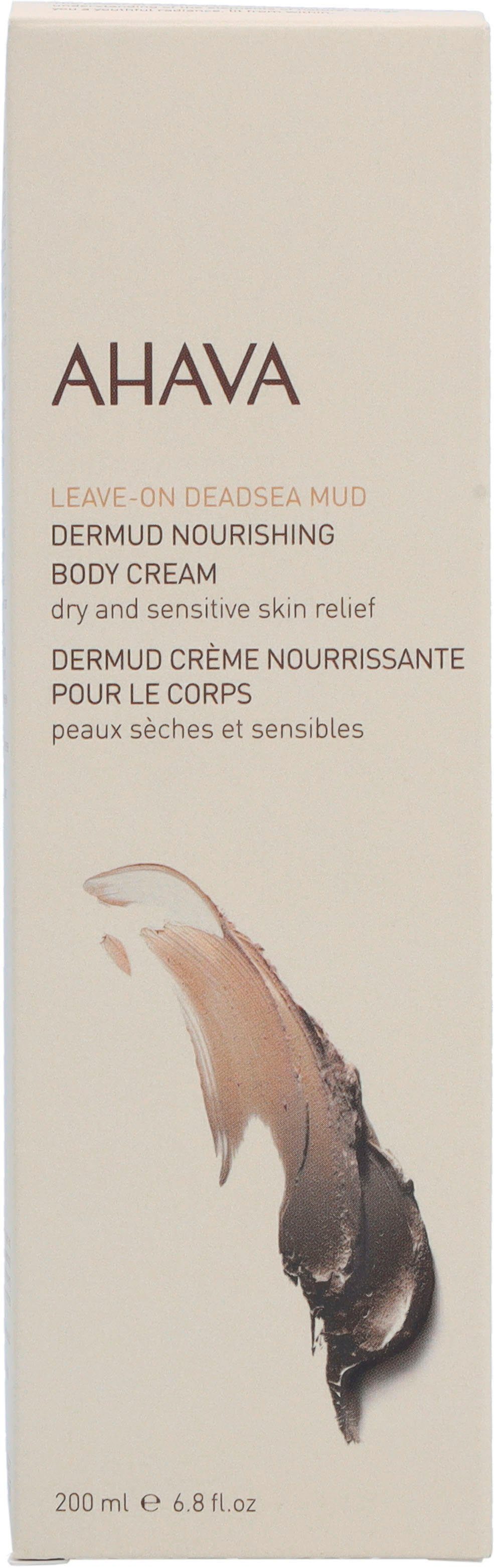 AHAVA Körpercreme Deadsea Mud Dermud Nourishing Body Cream, Mindert Spannung, Juckreiz und Rötungen, feuchtigkeitsspendend.