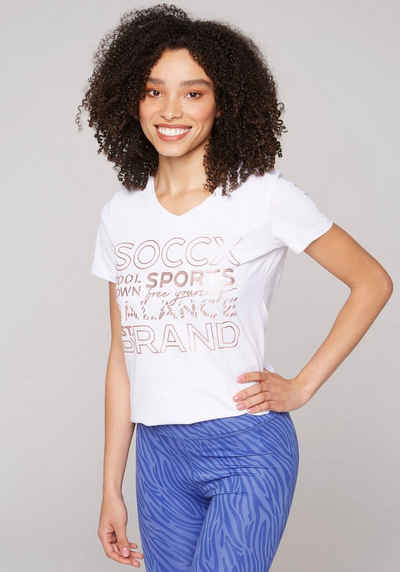 SOCCX T-Shirt mit hochwertigem Folien-Frontprint