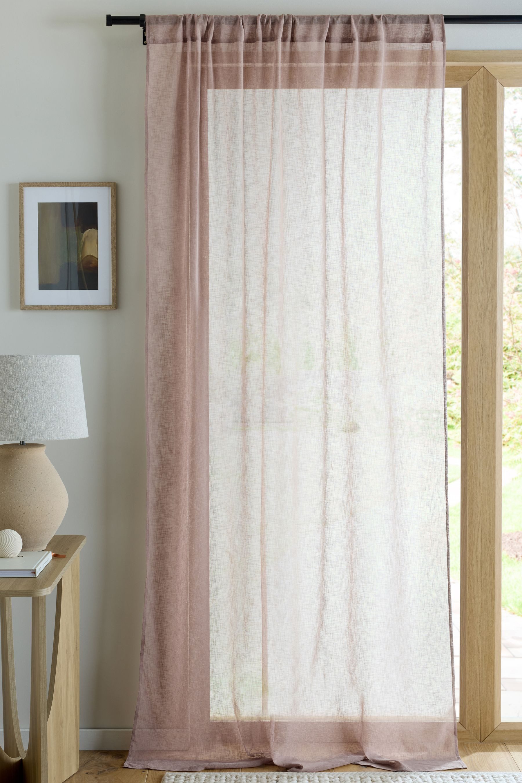 Next Gardine Transparente Voile-Bahnenvorhänge mit Schlaufen, günstig online kaufen