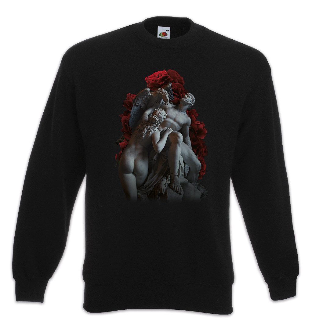 Urban Backwoods Sweatshirt Statue Roses Sweatshirt Dark Goth Gothic Sculpture Roses Oldschool (1-tlg) Classic Art Kunst Bildhauerei