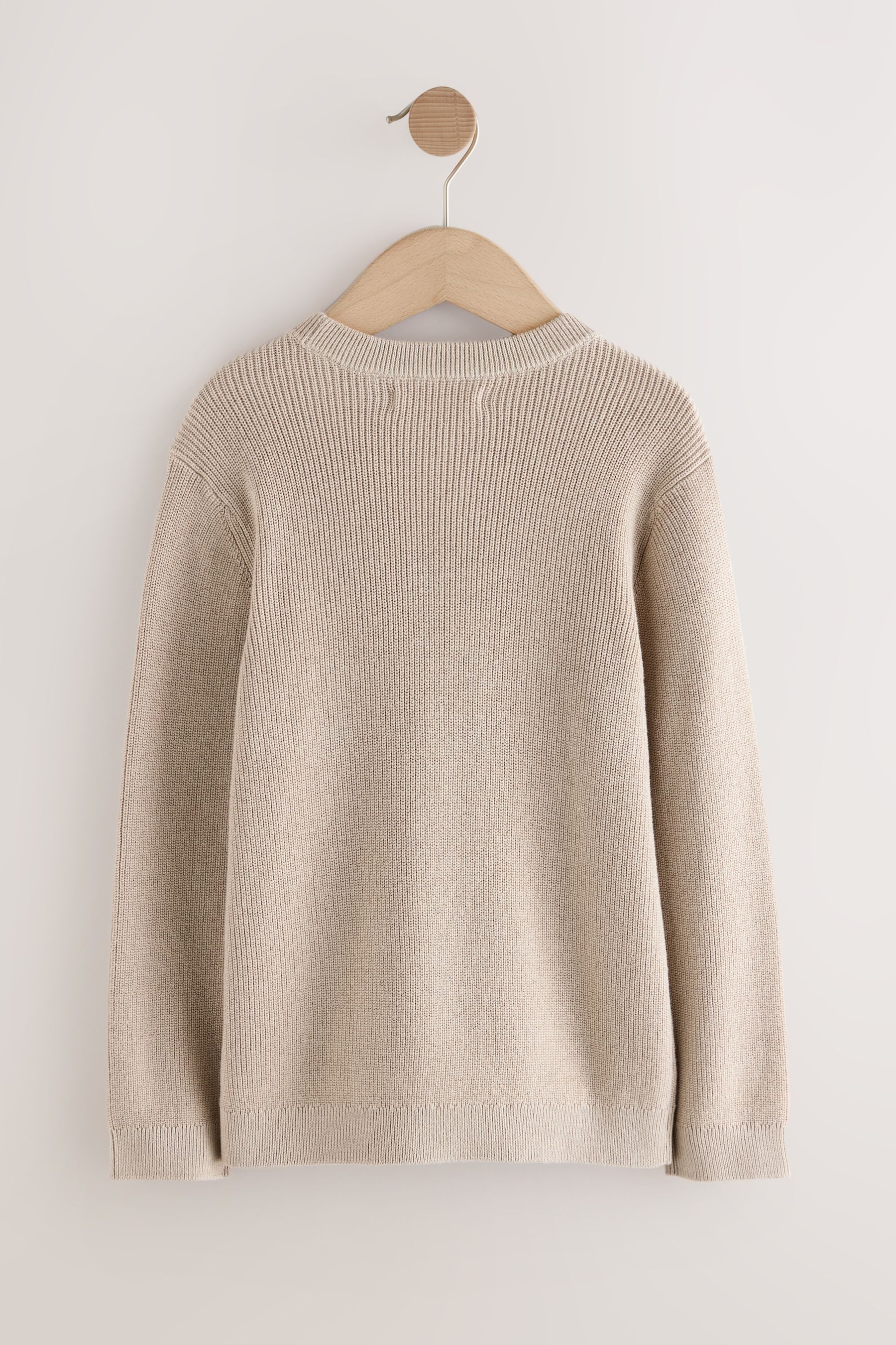 Next Rundhalspullover Strickpullover mit Rundhalsausschnitt und Hirsch (1-tlg)