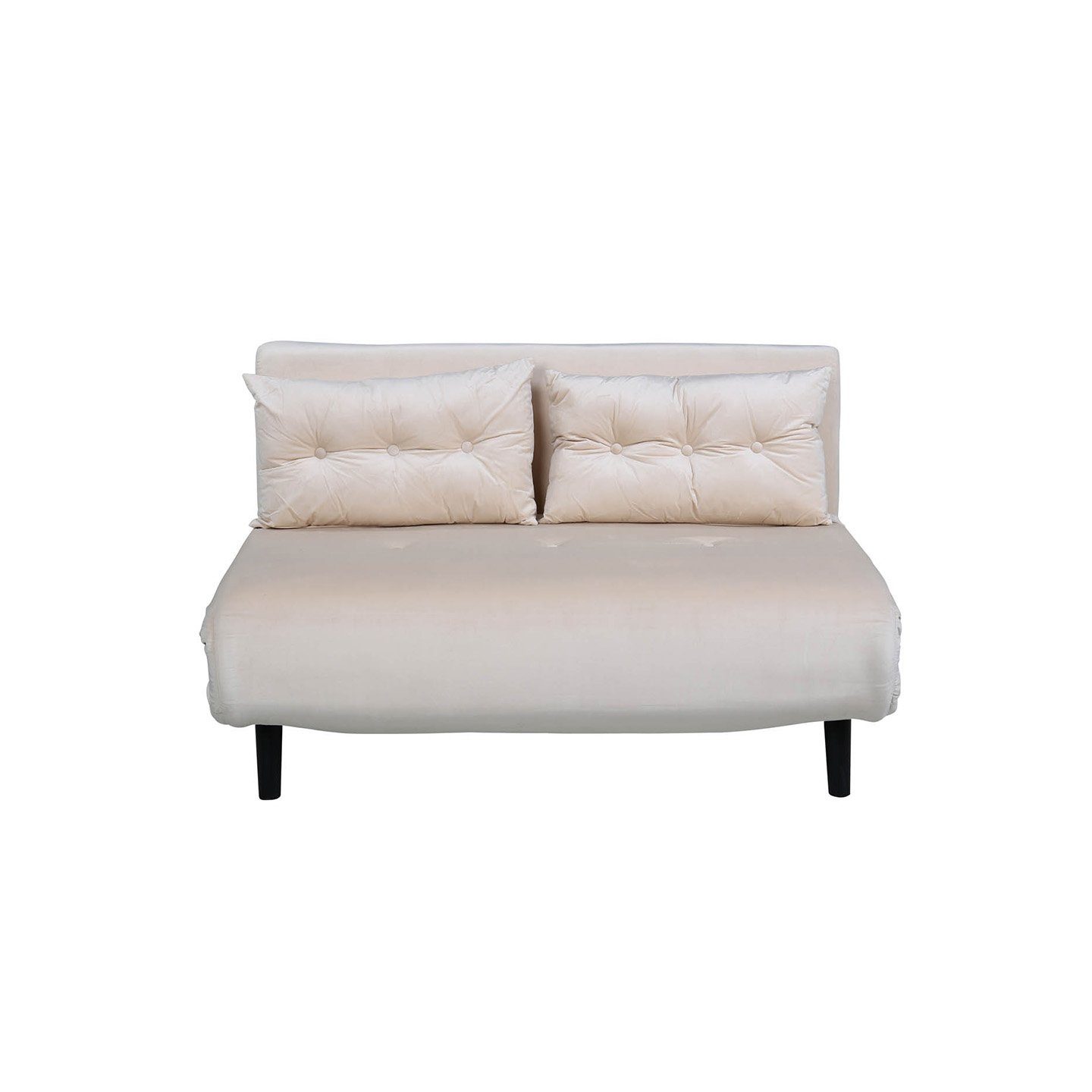 ebuy24 Schlafsofa Vicky Schlafsofa Velour beige.