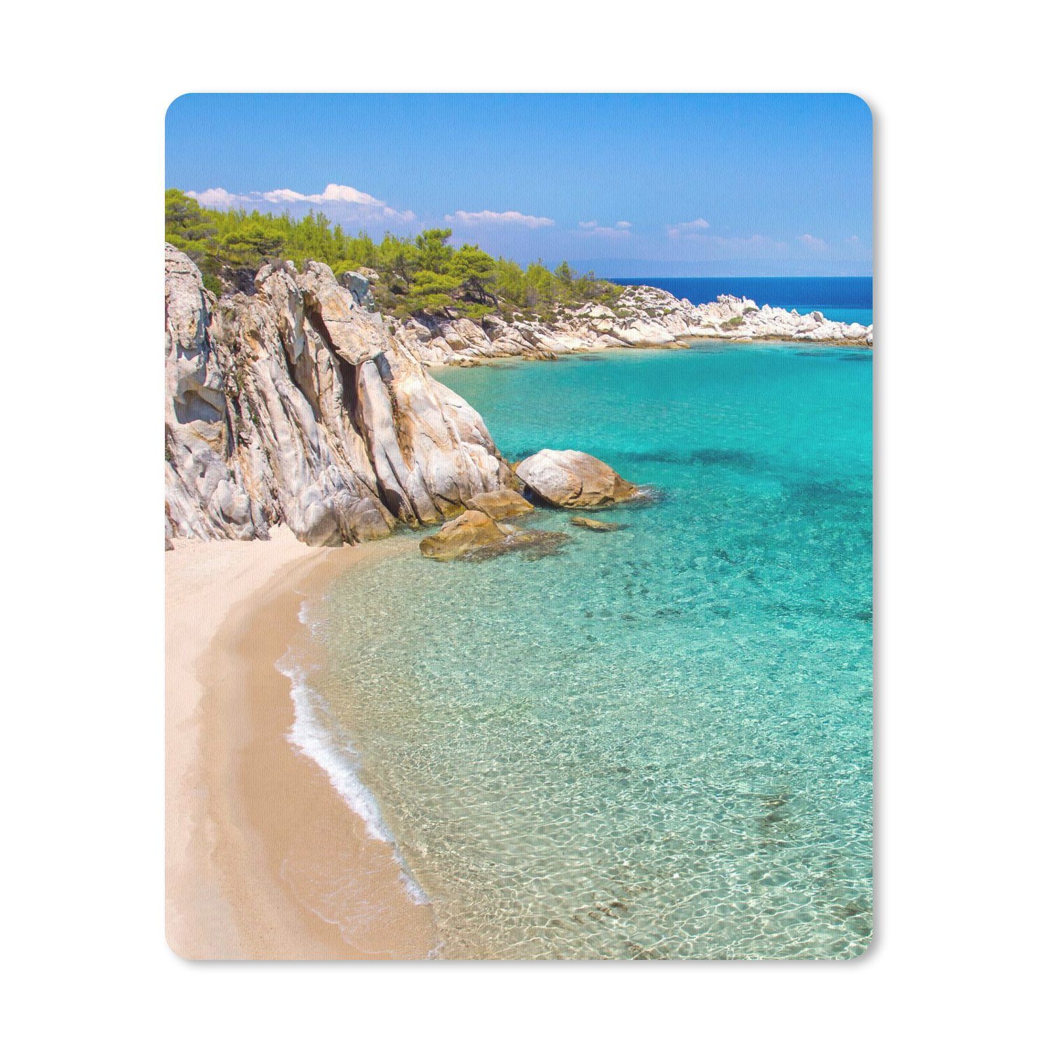 MuchoWow Mauspad Meer - Strand - Sommer Pad (1-St), Mousepad Computer Mousepads - Maus Mat - Pad - Mausunterlage