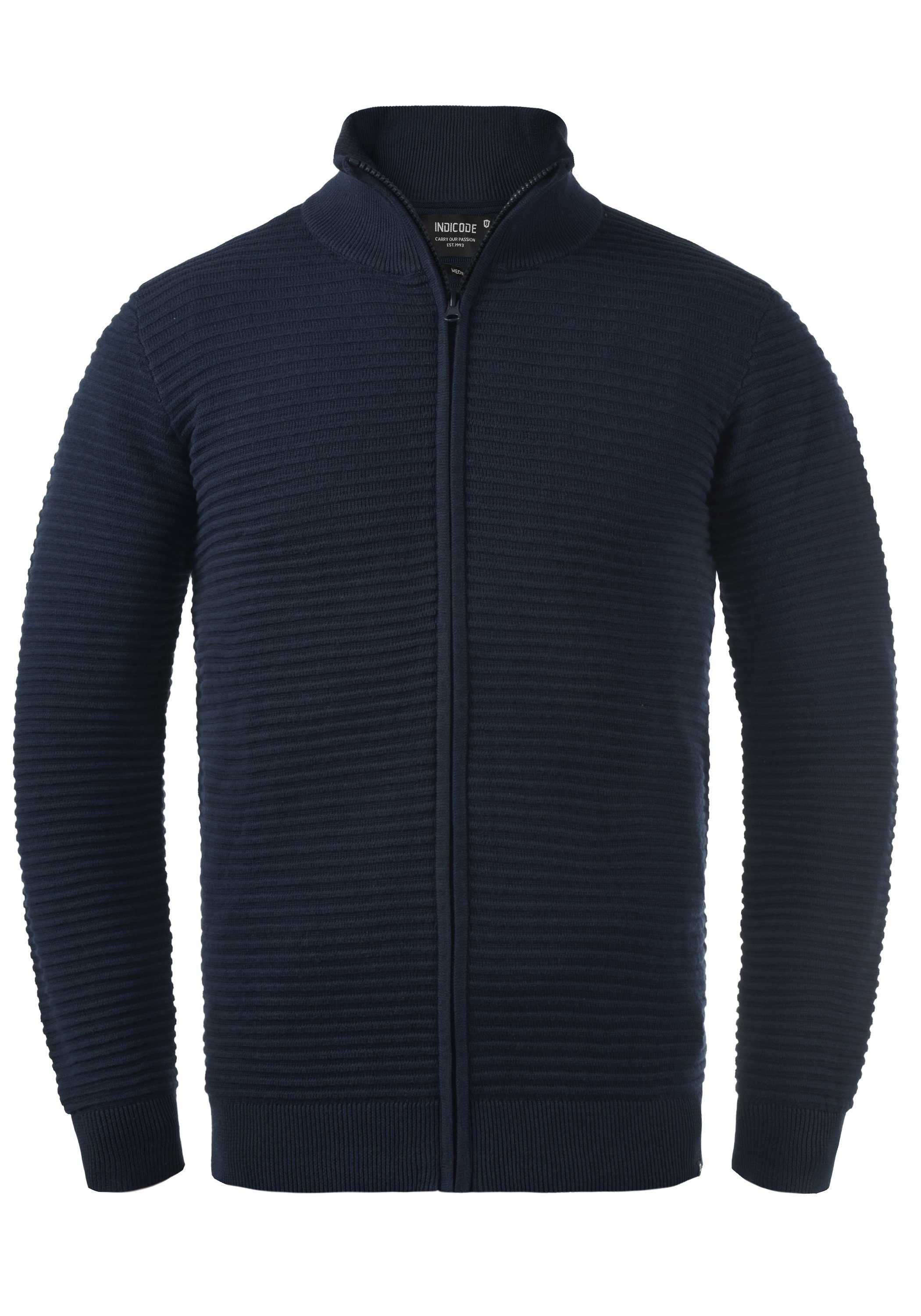 Indicode Cardigan IDArctic Strickjacke aus Feinstrick Navy (400)