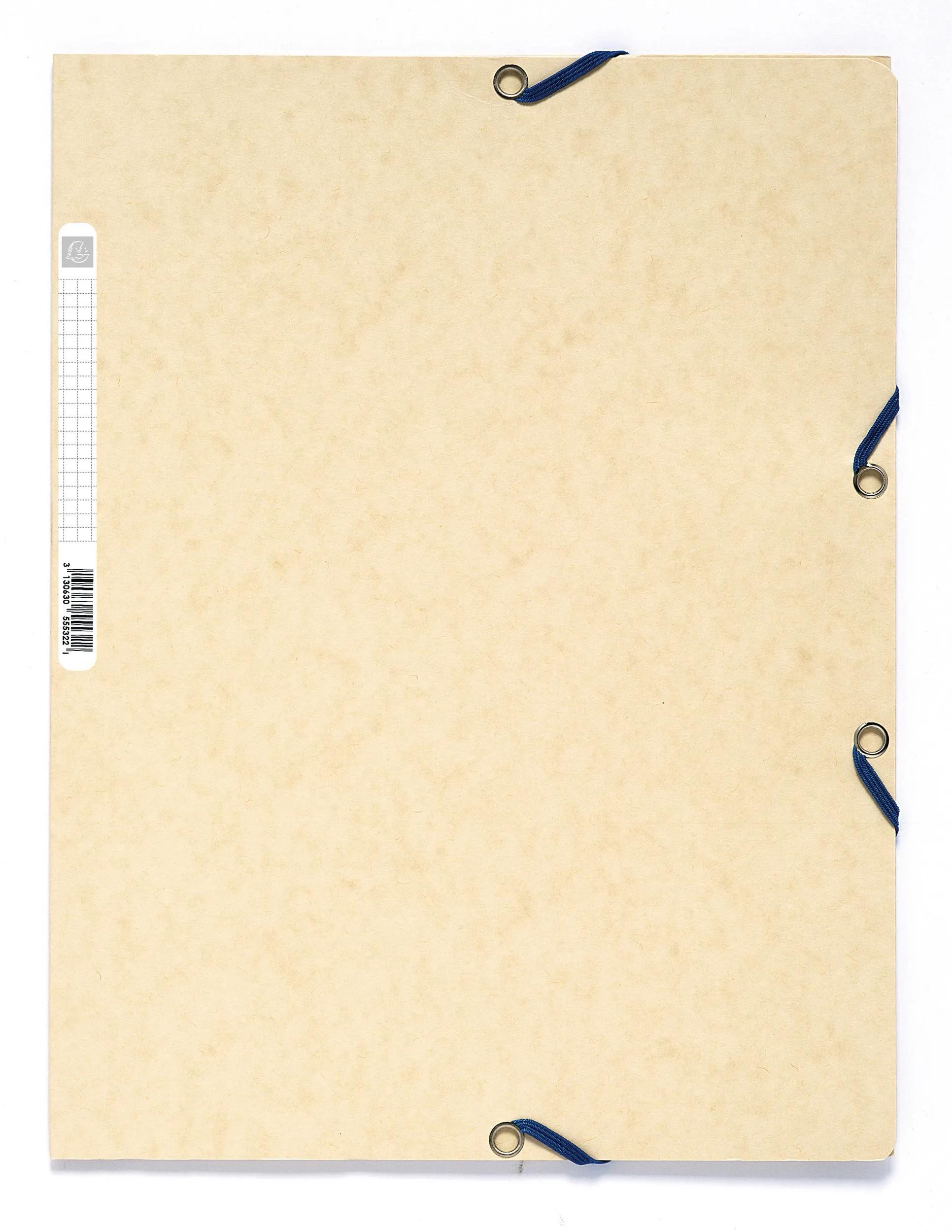 Organisationsmappe 50x Sammelmappe +Gummizug 3 Klappen Rückenetikett A4 sort 55550E