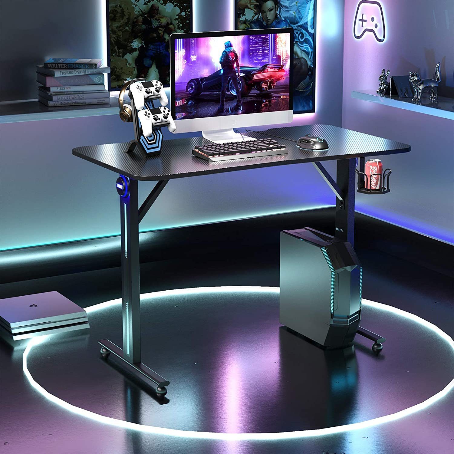 COSTWAY Gamingtisch »Computertisch, PC Tisch, Schreibtisch«, mit  Controller-Ständer und Getränkehalter, Rechteckig online kaufen | OTTO