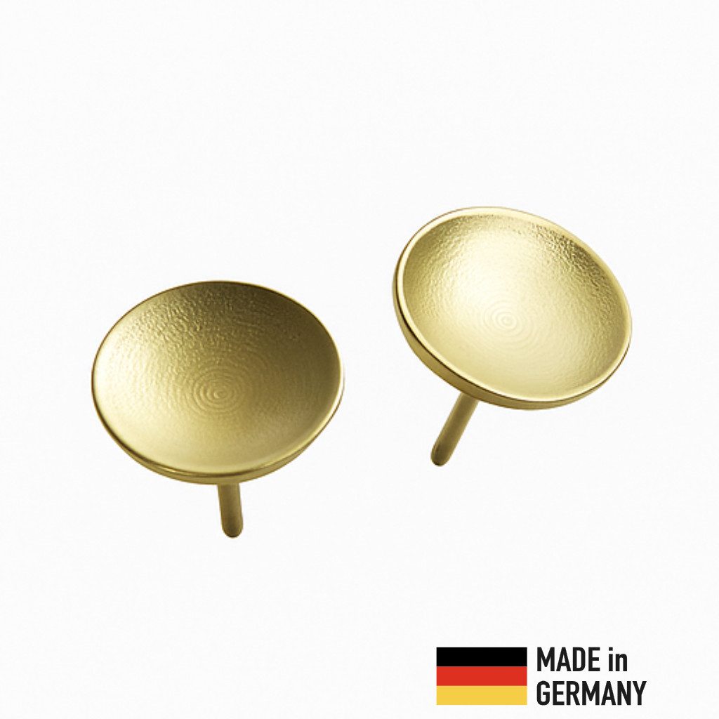 Sternvoll Ohrring-Set Moonlight Ohrstecker 585 Gold, Mattiert, Handgefertigt in Stuttgart, Handgefertigt, 585 Gold, Moonlight Textur, Rundform