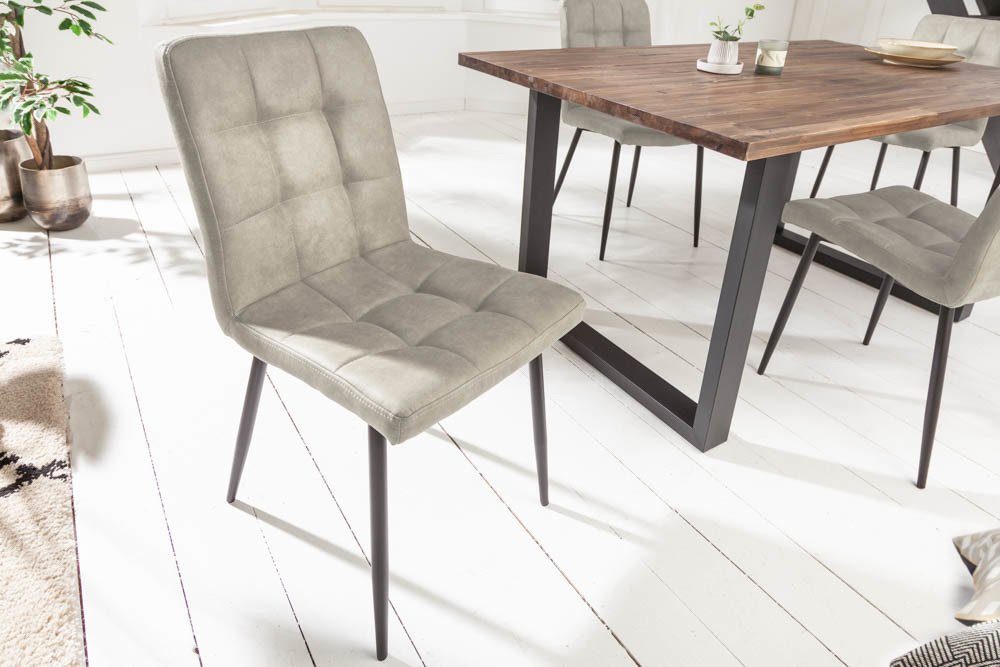 riess-ambiente Polsterstuhl MODENA stone grau / günstig online kaufen