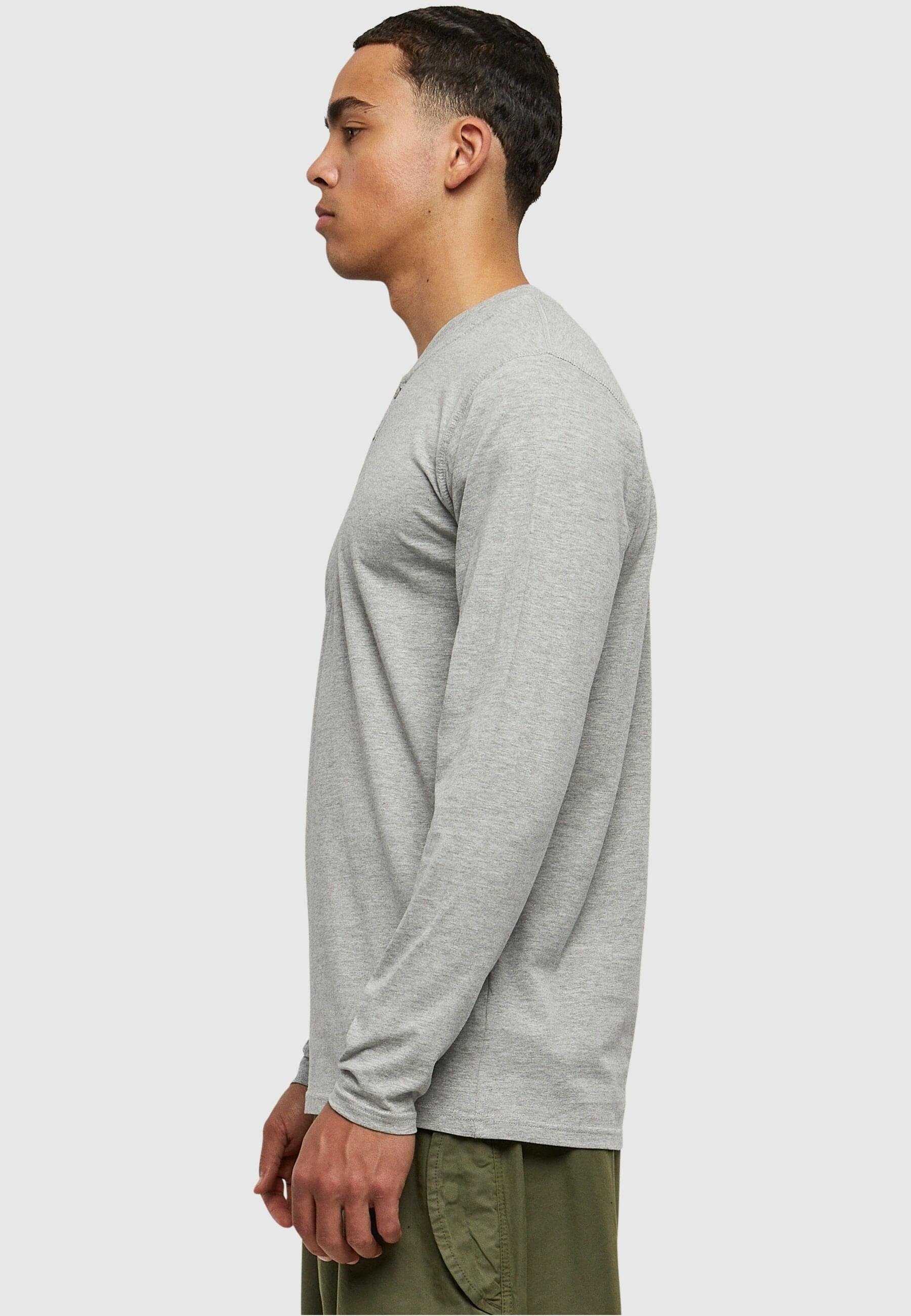 URBAN grey Henley L/S Tee (1-tlg) CLASSICS T-Shirt Herren Basic