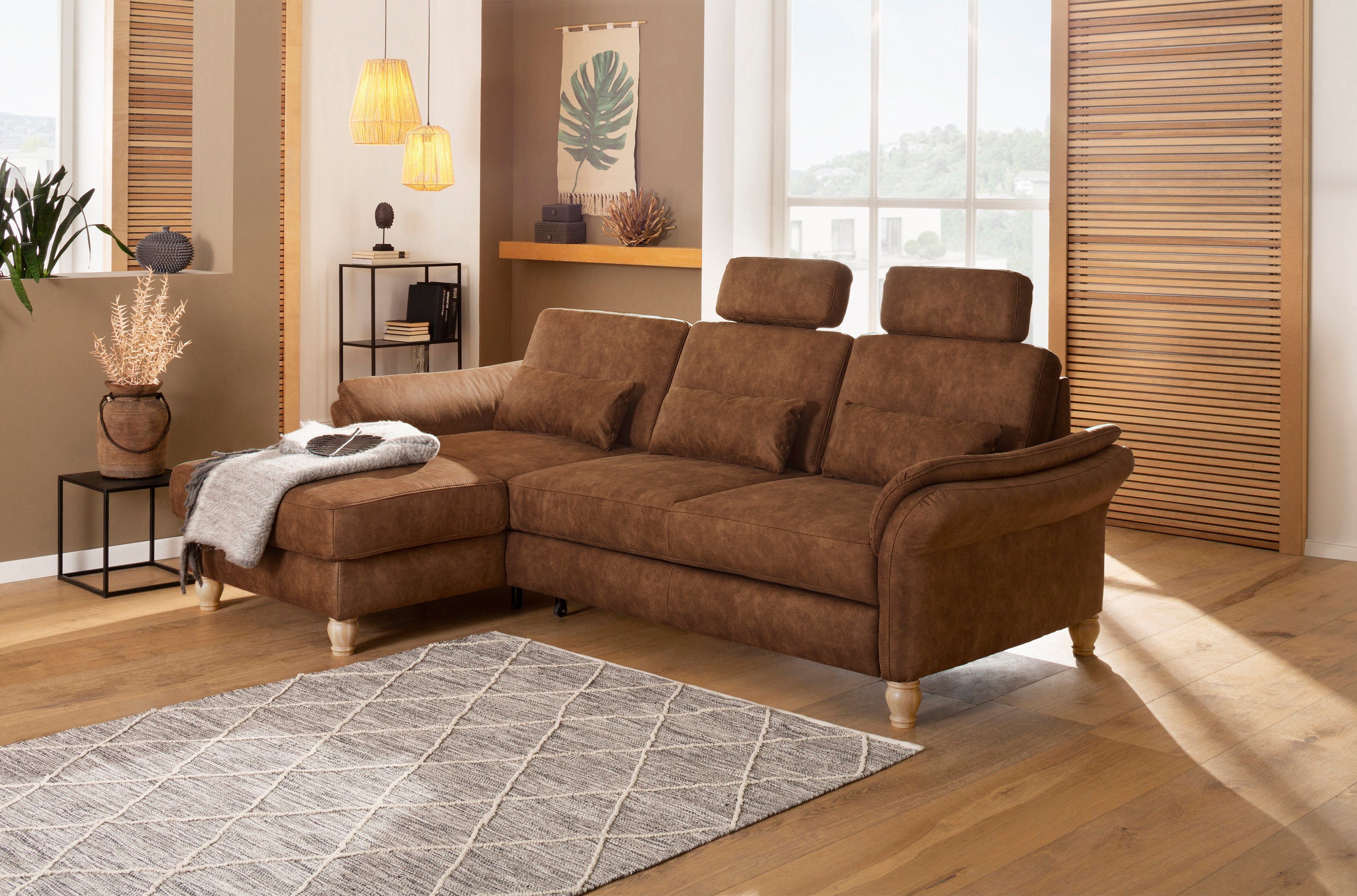 Home affaire Ecksofa Palace L-Form, incl. Sitztiefenverstellung, wahlweise günstig online kaufen