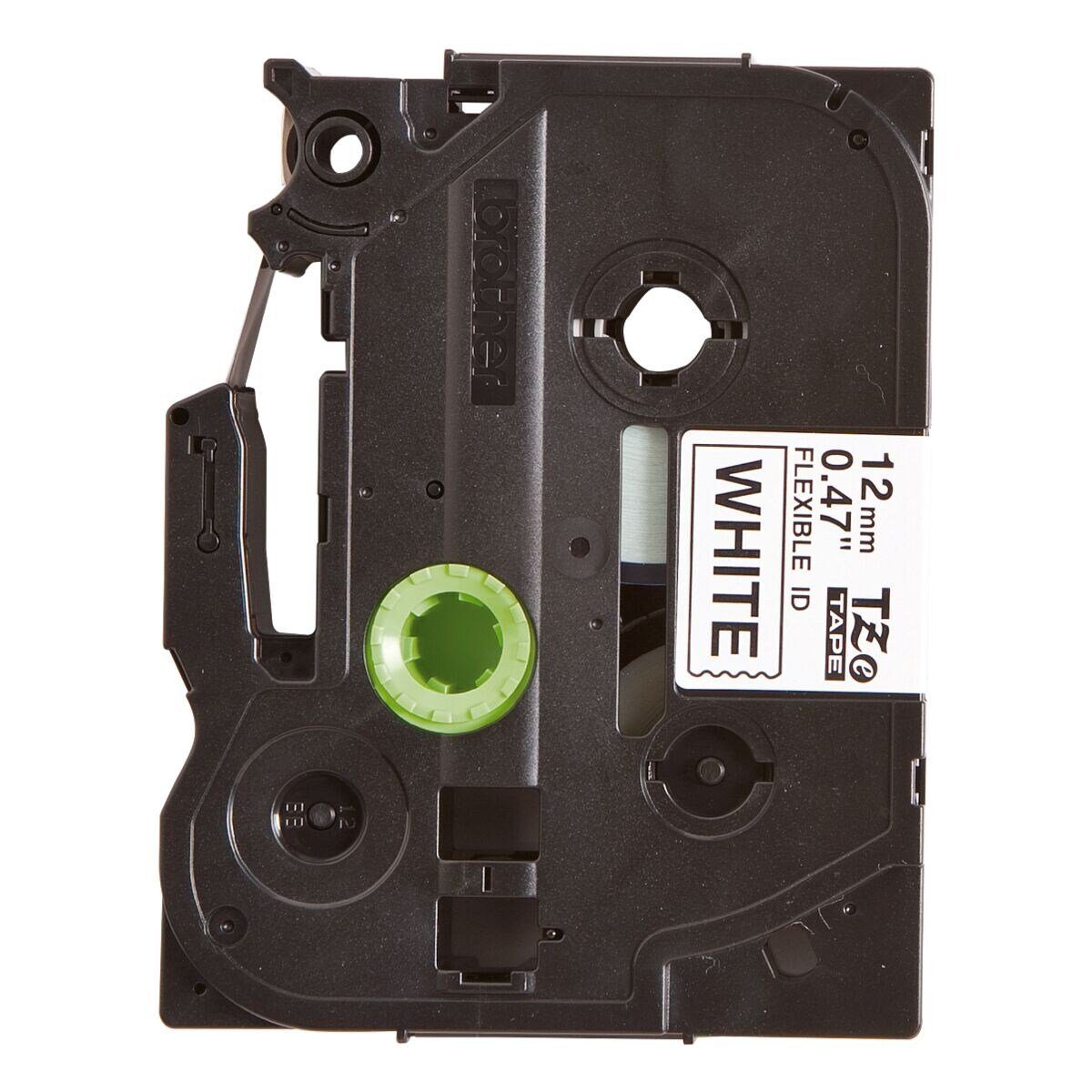x 8,00 schwarz m, weiß Beschriftungsband Flexi-Tape auf Brother laminiert 12,00 mm TZe-FX631, TZe-FX231,