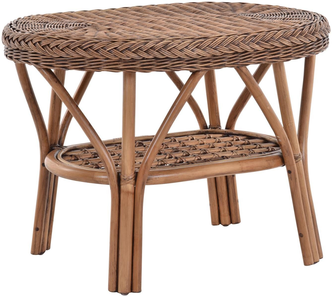 Krines Home Beistelltisch Rattan-Tisch/Ovaler Beistelltisch/Couchtisch Ratt günstig online kaufen