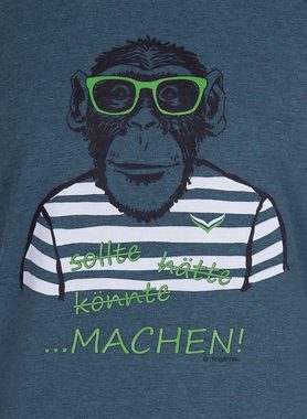 Trigema T-Shirt TRIGEMA T-Shirt mit großem Affen-Aufdruck (1-tlg)