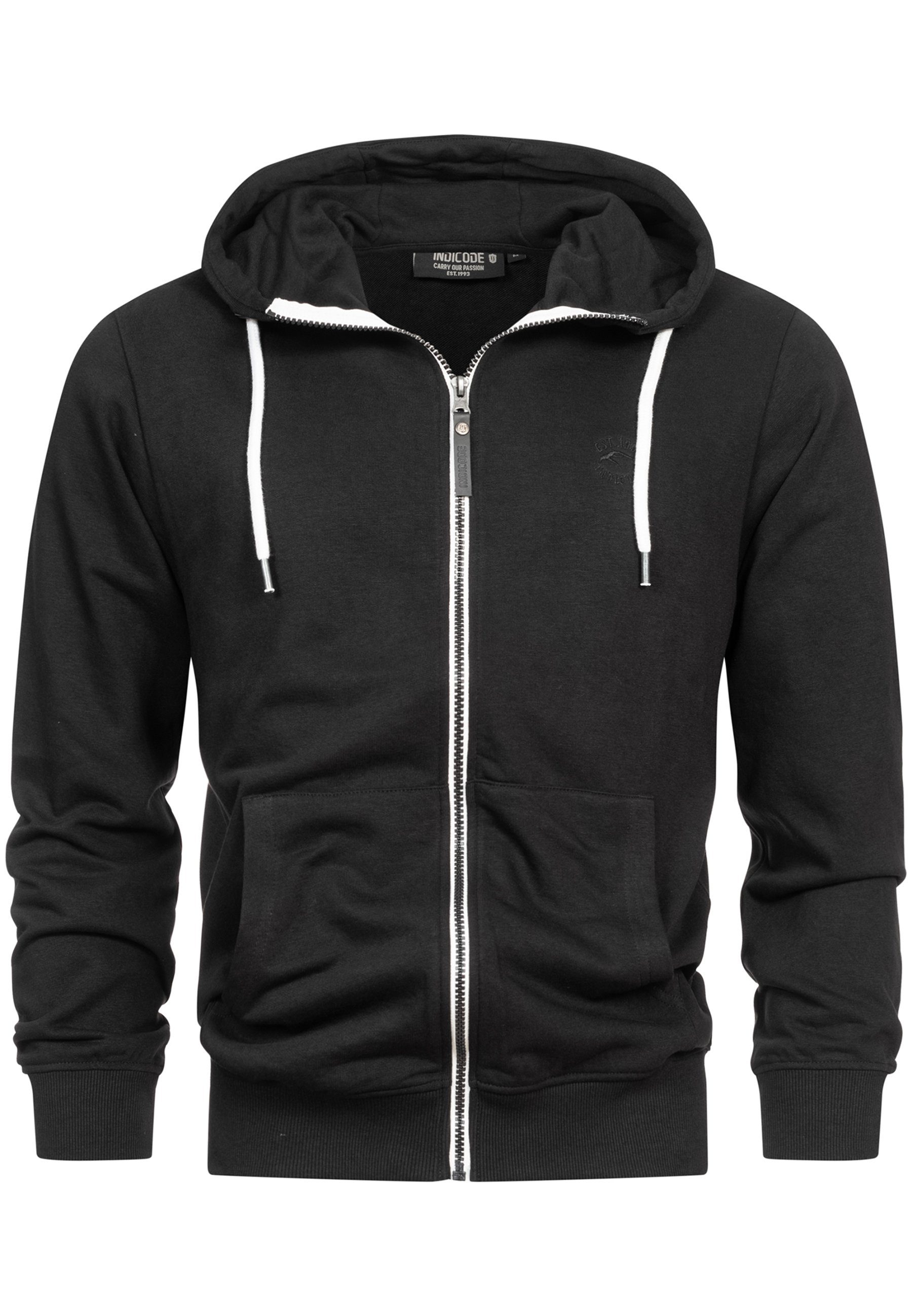 Sweatjacke Black Indicode INChristos