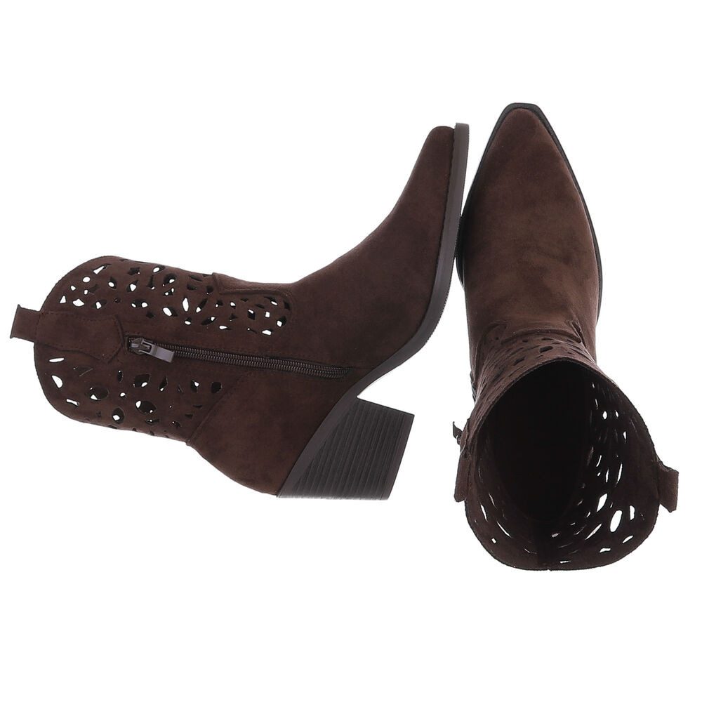Ital-Design Elegante Stiefeletten mit Ausschnitt für Damen in Alltag und Fr günstig online kaufen