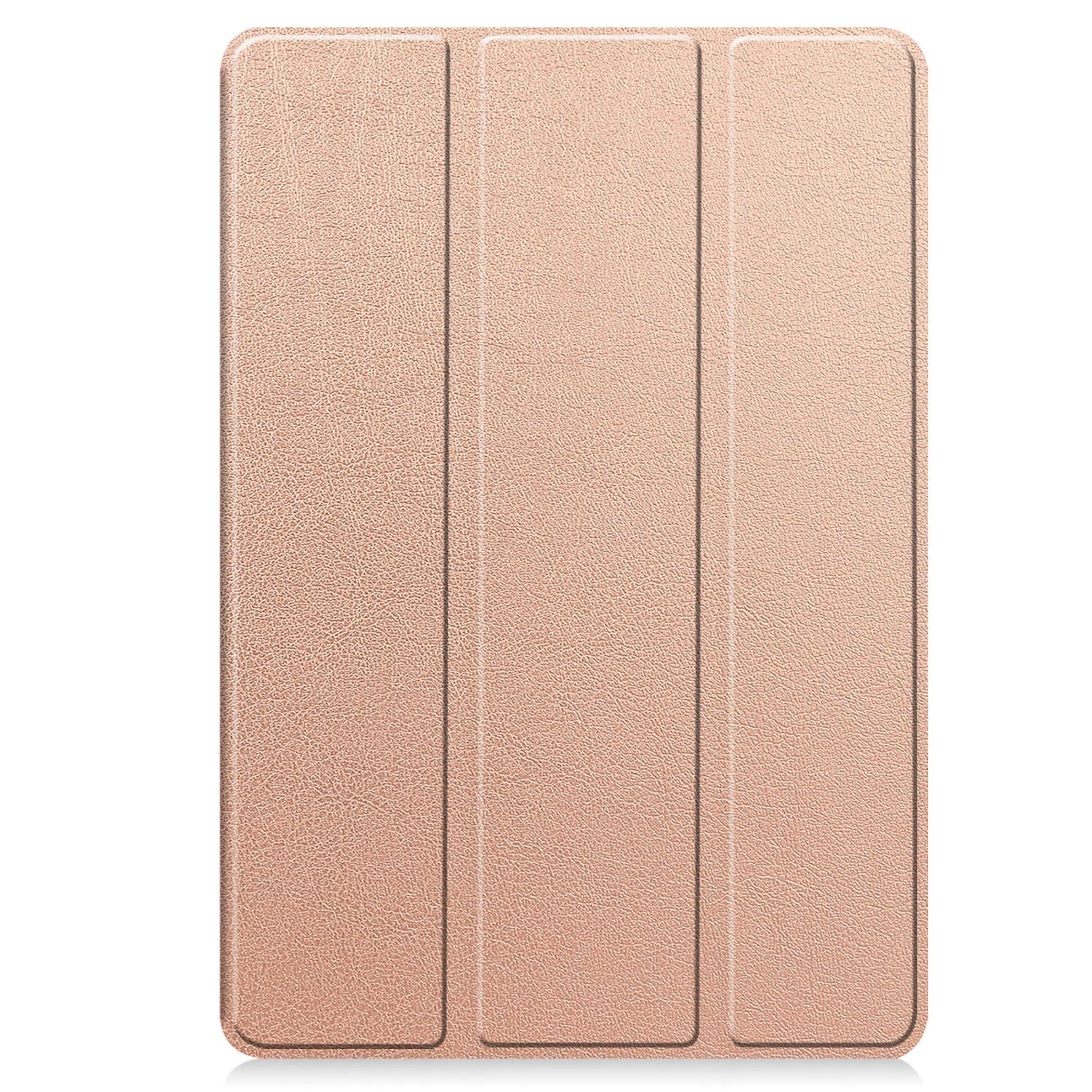 Wigento Tablet-Hülle Für Samsung Galaxy Tab S10 FE Plus 3folt Wake Tasche Hülle Rose Gold, 3-Fach Halterung, Kratzfest, Leicht