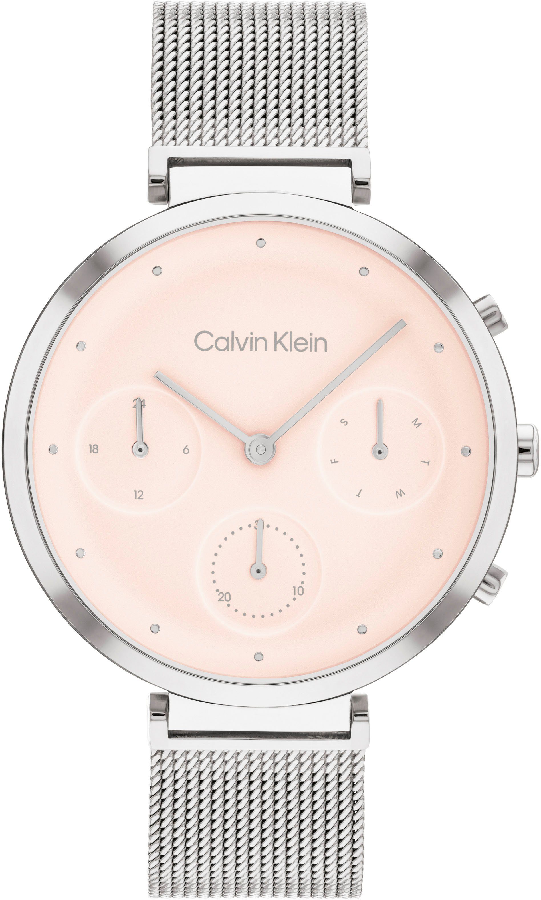 Calvin Klein Multifunktionsuhr TIMELESS, 25200286, Quarzuhr, Armbanduhr, Damenuhr, Datum, 12/24-Stunden-Anzeige