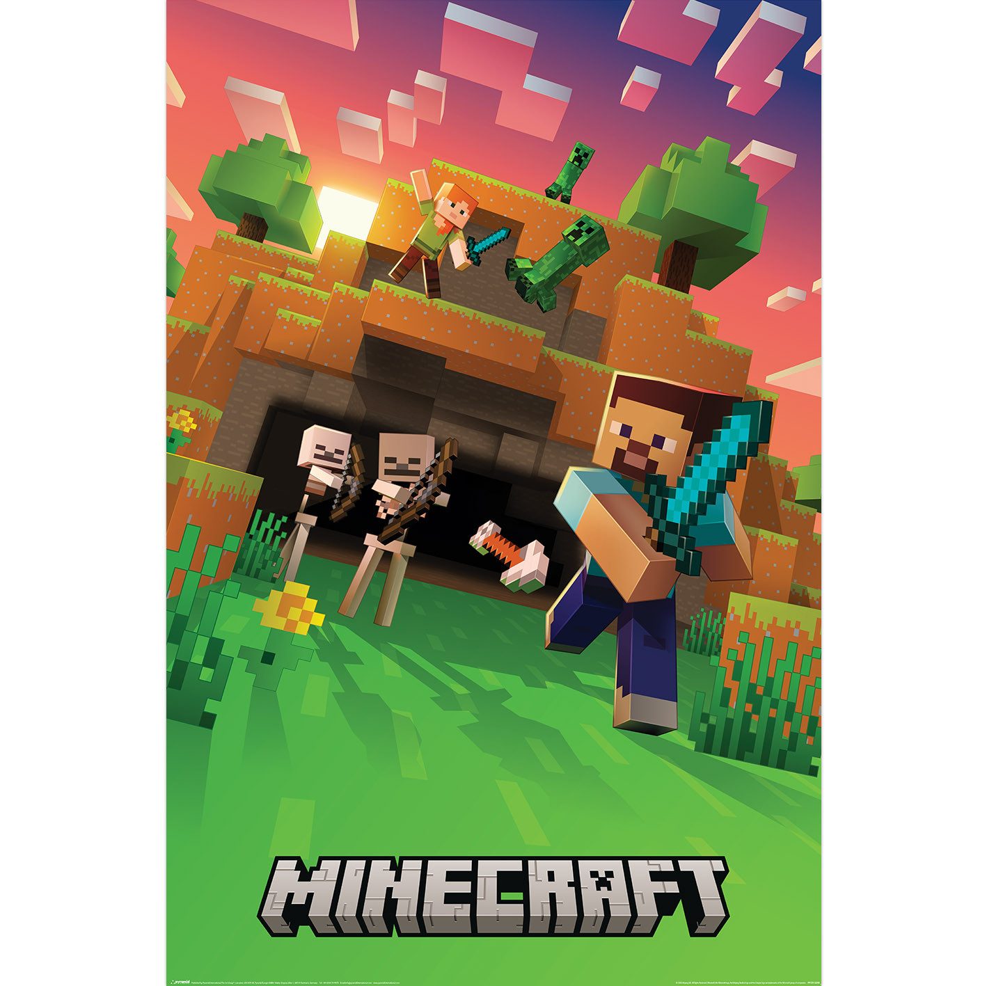 Poster Minecraft - Cinematic Skeletons - Poster 61x91,5 cm