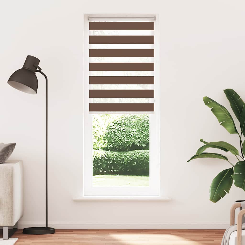 Rollo Doppelrollo Braun 75x200 cm Stoffbreite 70,9 cm Polyester, vidaXL