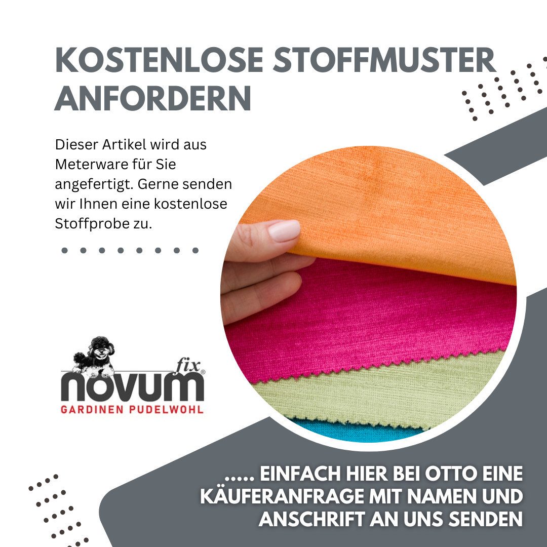 novumfix Gardine klassische Wirkgardine, weiß, Bleiband, halbtransparent 140x250cm(BxH), bügelfrei – Bild 5 von 5