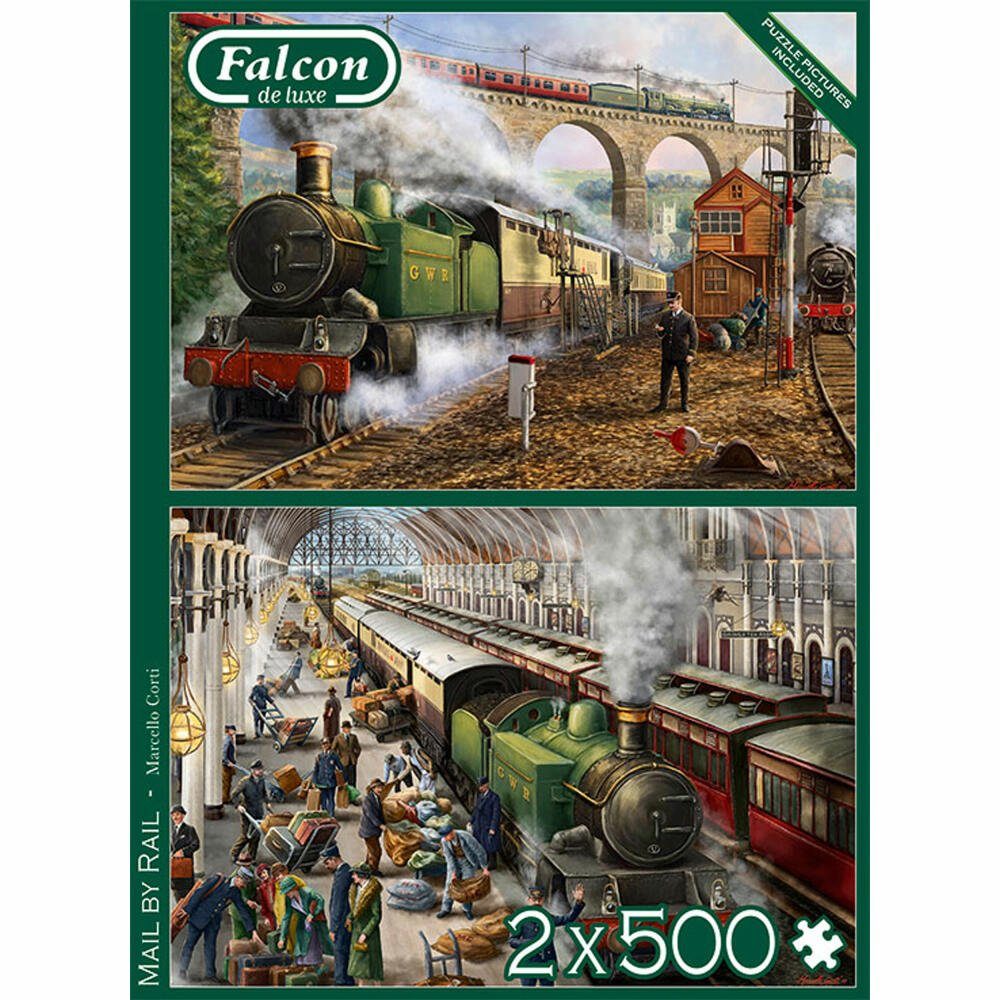 Jumbo Spiele Puzzle 2 x 500 by Rail 500 Mail Teile, Puzzleteile Falcon