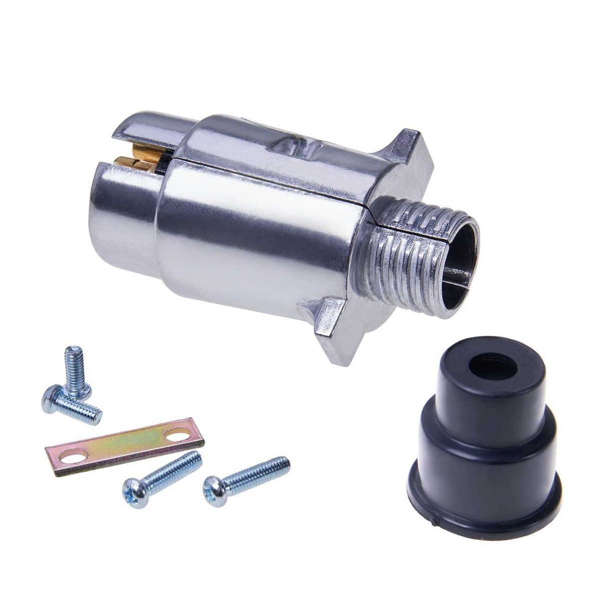 Filmer Anhängeradapter 12V 7pol. Kurzadapter Adapterstück Metall Anhänger-Adapter, mit Messingkontakten