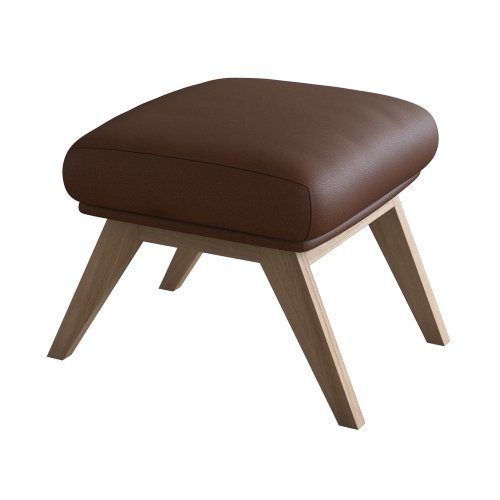 FLEXLUX Polsterhocker Adria, Fuß Eiche, Fußhocker für Ohrensessel