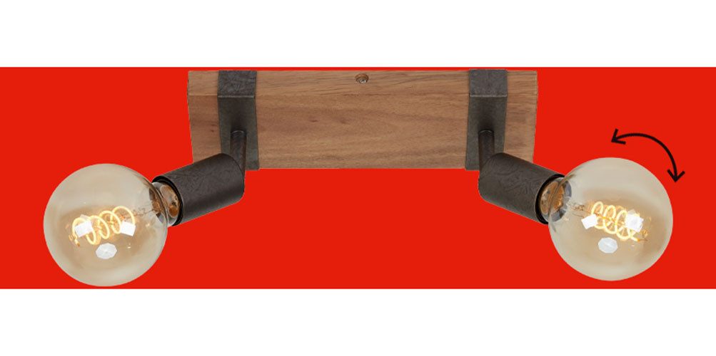 Briloner Leuchten LED Deckenspot WOOD BASIC
