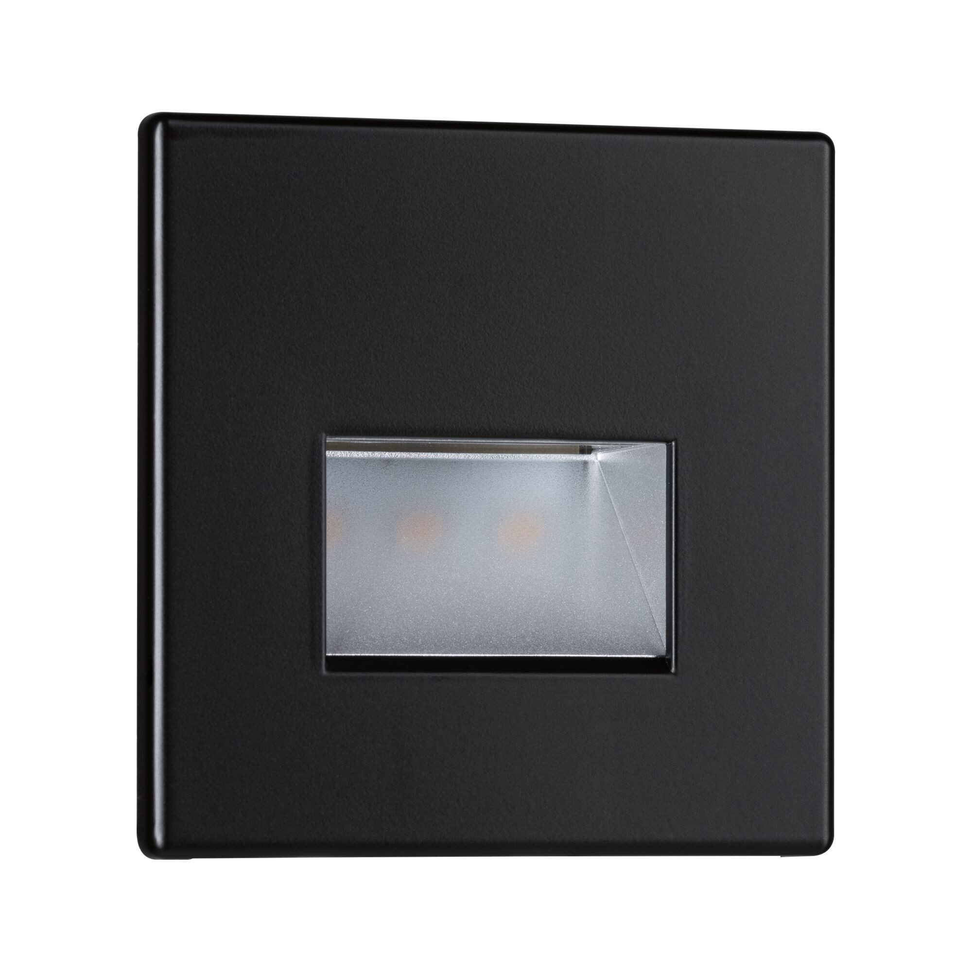 Paulmann LED Einbauleuchte LED Wandeinbauleuchte Edge Quadro 1,2W 25lm 230V, LED fest integriert, Warmweiß