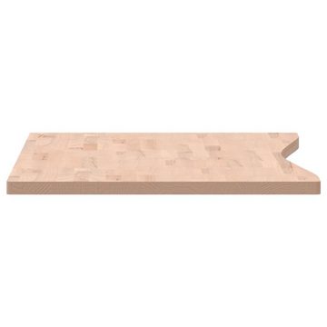 vidaXL Schreibtisch Schreibtischplatte 110x55-60x2,5 cm Massivholz Buche Arbeitsplatte Bür