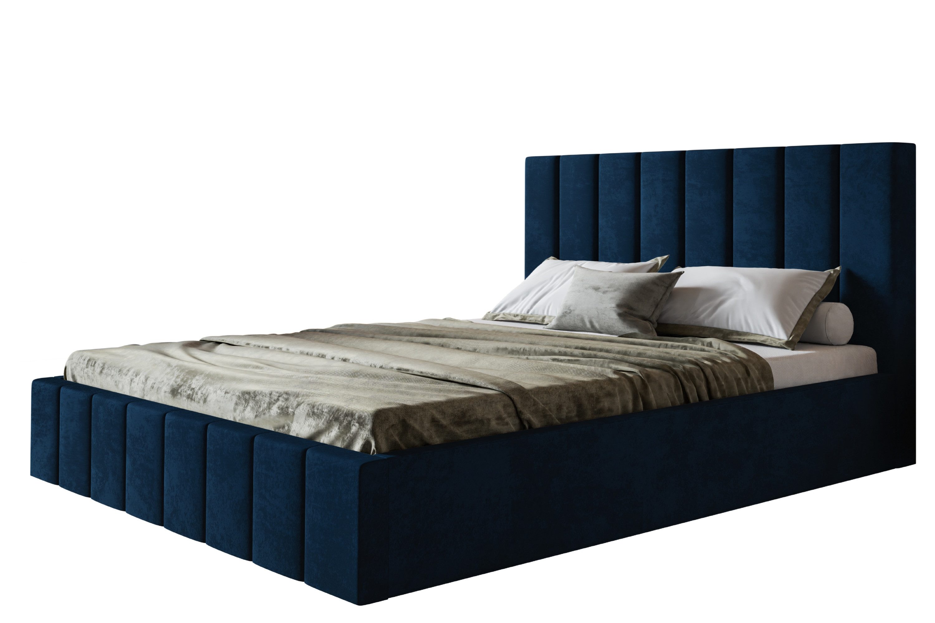 Alpi-Möbel Polsterbett mit Kopfteil TOLEDO SLIM - 200x200 cm, Grün