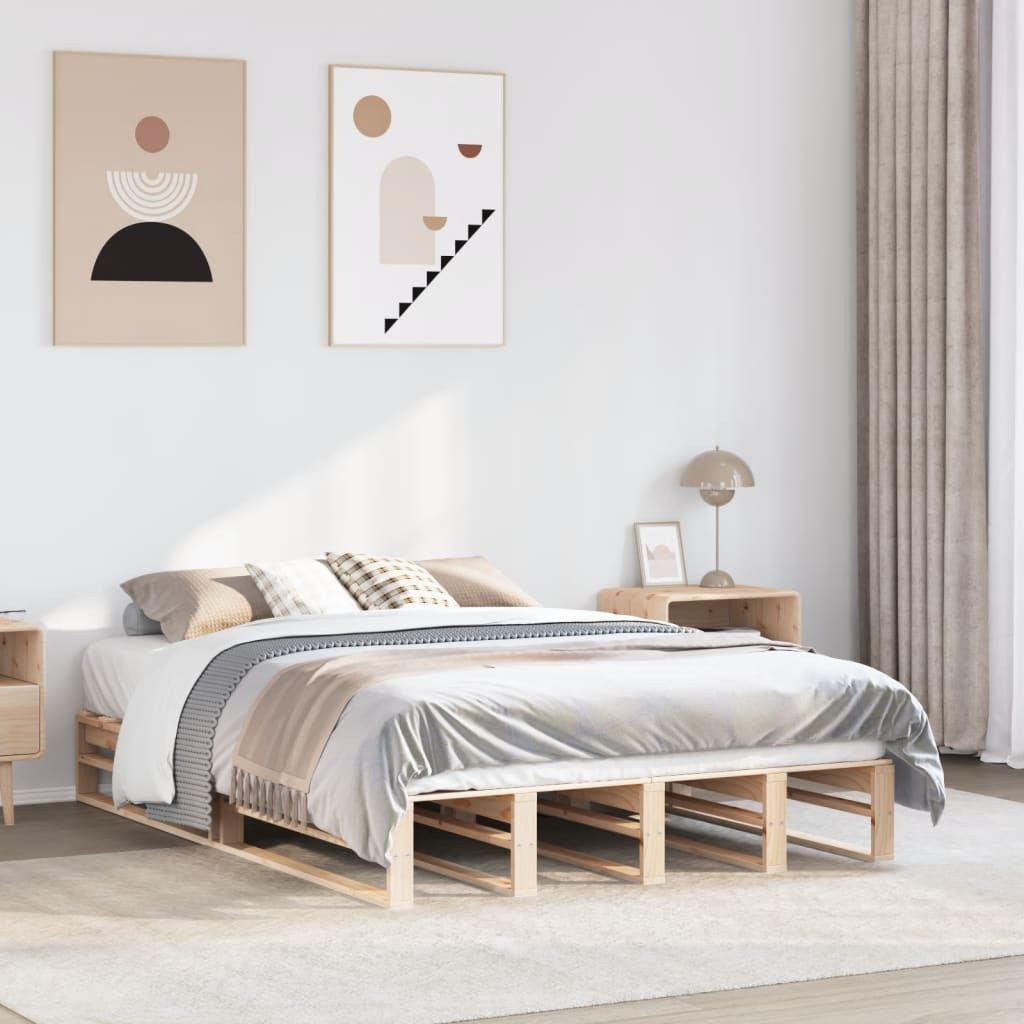 vidaXL Bett, Massivholzbett ohne Matratze 120x190 cm Kiefernholz günstig online kaufen
