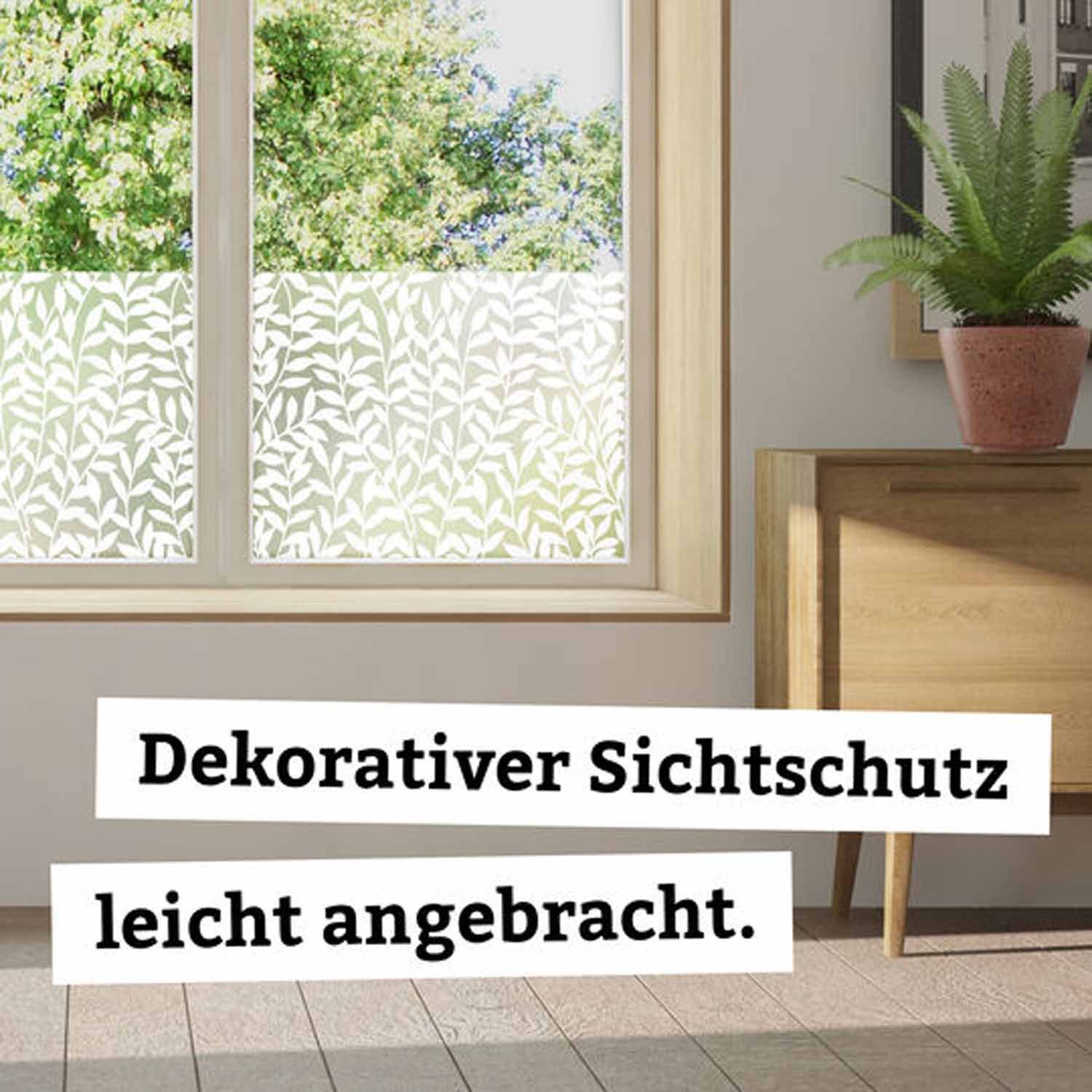 d-c-fix Fensterfolie Jane Sichtschutzfolie selbsthaftend Deko Folie für Fenster innen, Statisch haftend - Rückstandslos entfernbar & wiederverwendbar