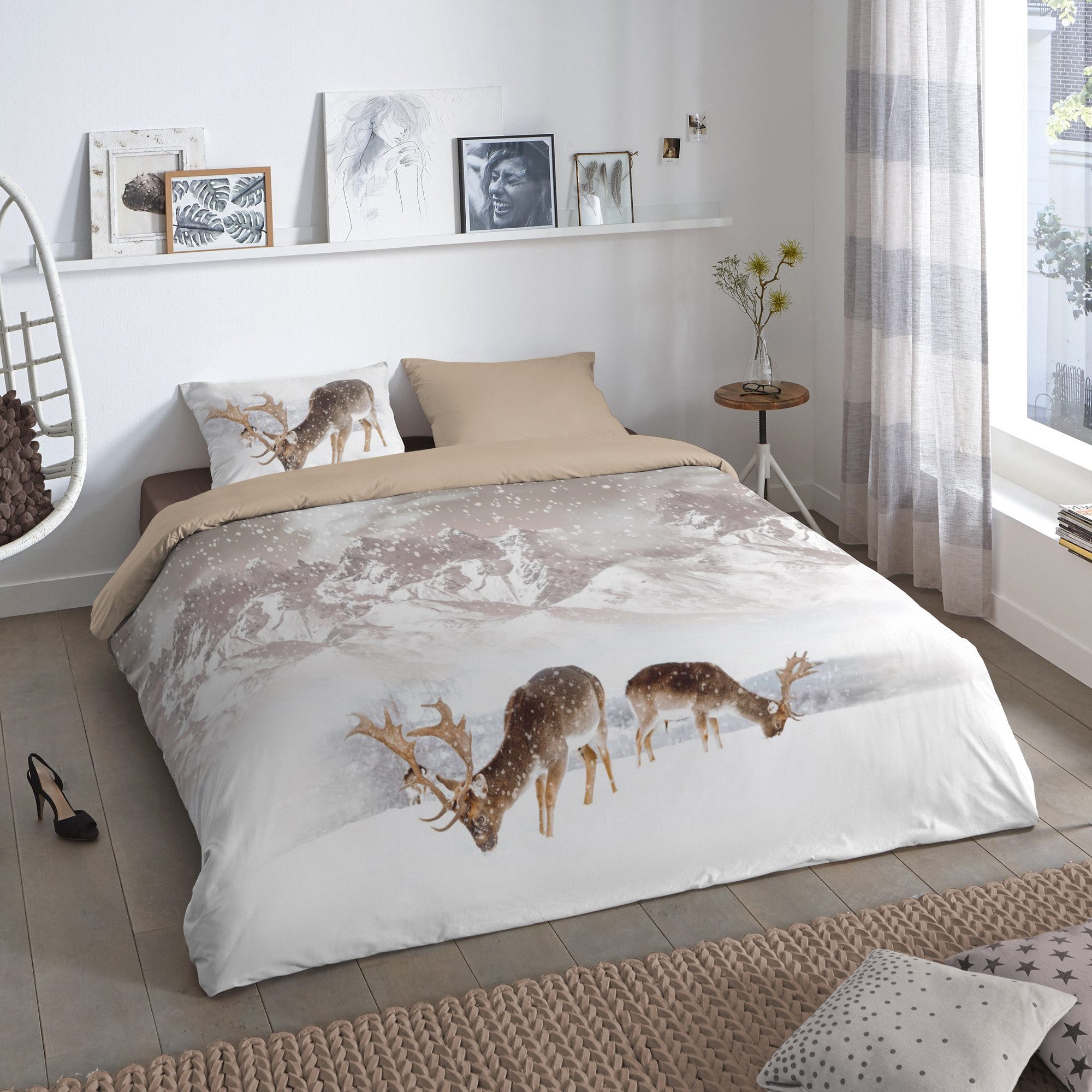 good morning Bettwäsche Wendebettwäsche "Winter", Biber, günstig online kaufen