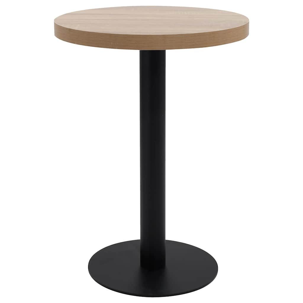 vidaXL Esstisch Bistrotisch Hellbraun 60 cm MDF (1-St)