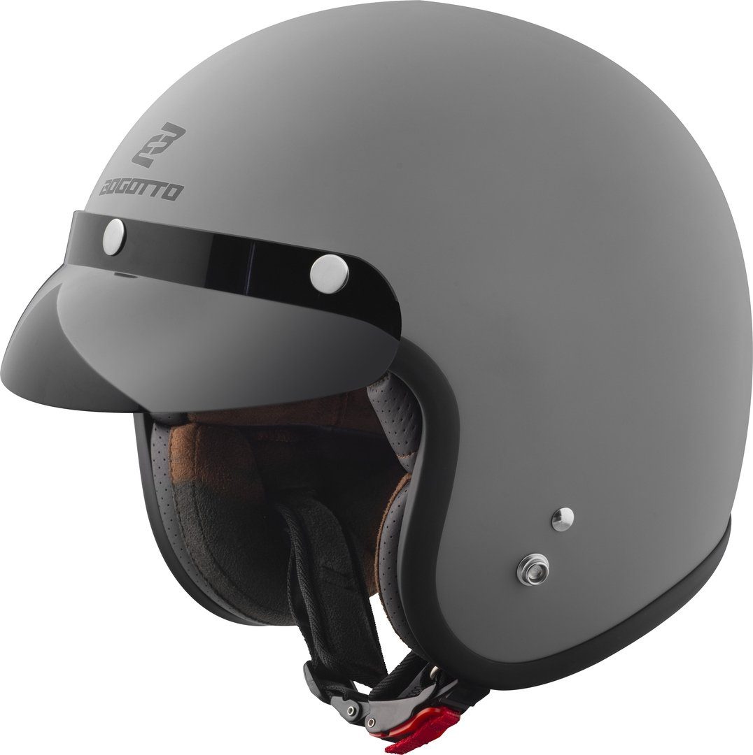 Bogotto Motorradhelm H541 Solid Jethelm, Ratschenverschluss, ECE 22.06