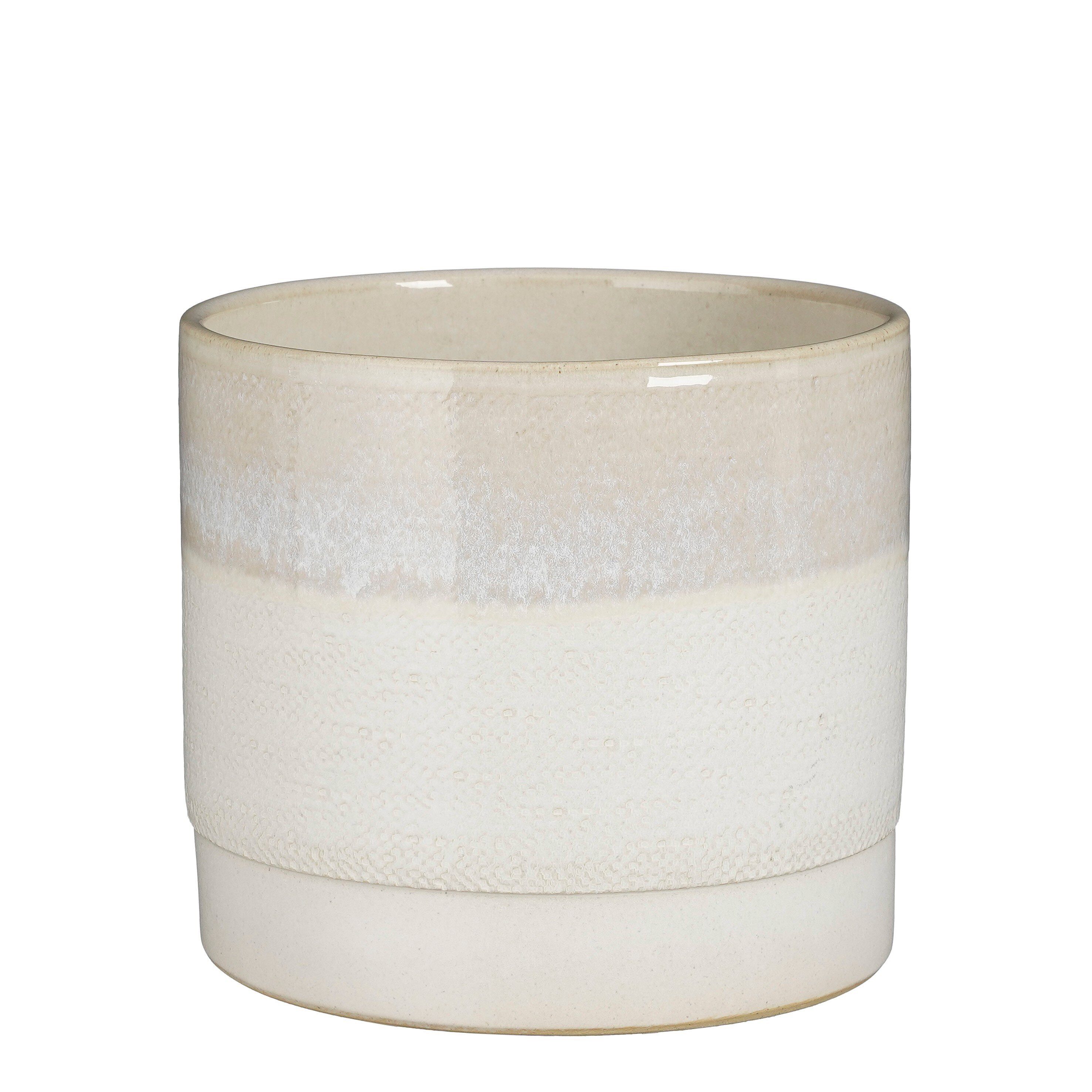 Mica Decorations Blumentopf Mica Decorations Olof Topf rund creme - h20xd22cm