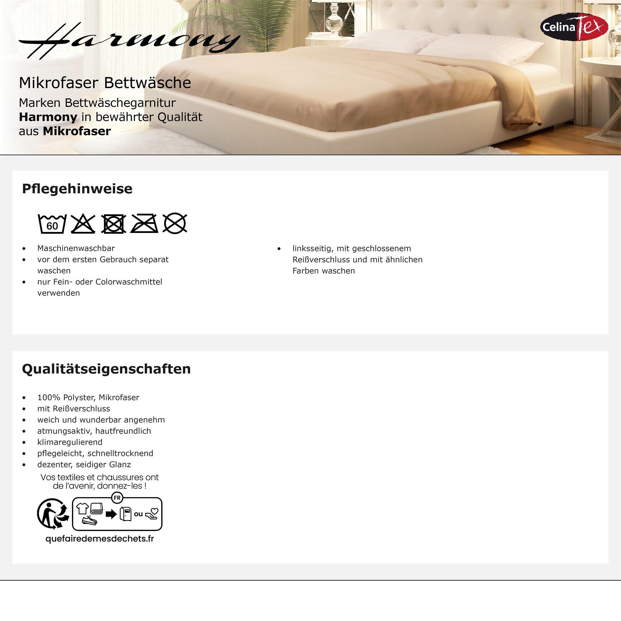 CelinaTex Bettwäsche Harmony Bettgarnitur Mikrofaser weich 200x220cm Tosca, günstig online kaufen